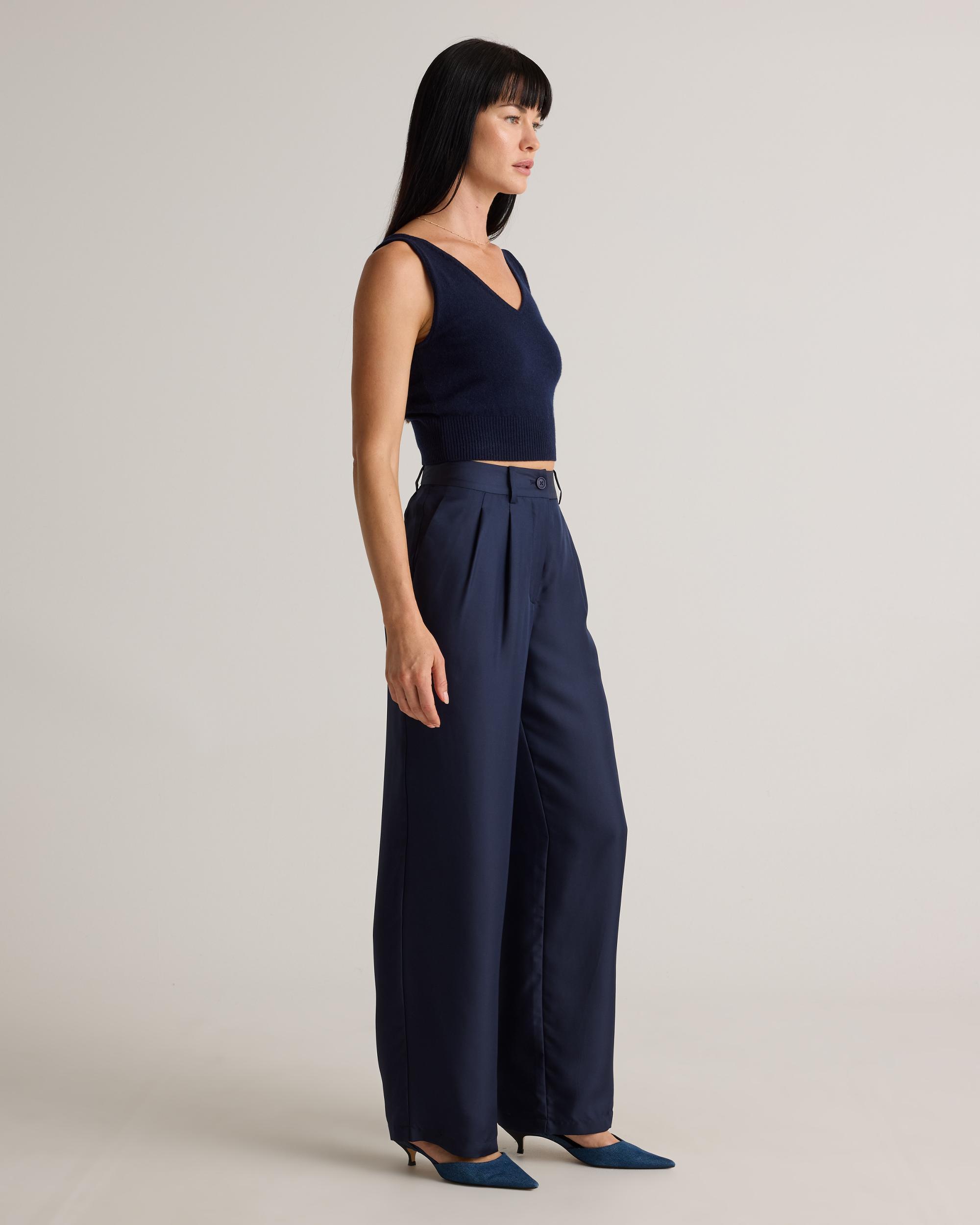 Quince | Women's 100% Silk Twill Trouser Cotton-Silk Product Image