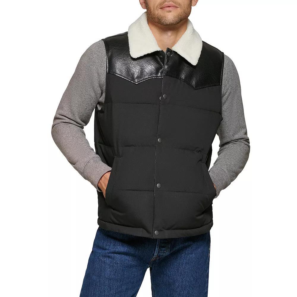 Men's Levi's® Out West Mixed Media Vest, Size: XL, Blk Black Product Image