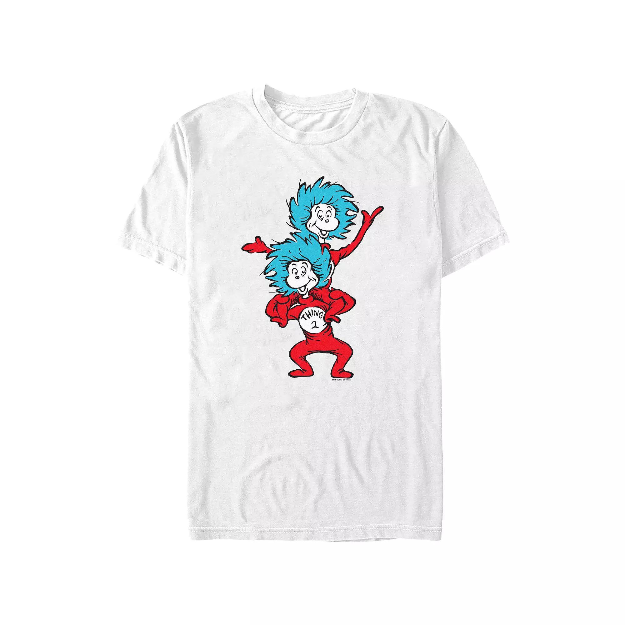 Big & Tall Dr. Seuss Thing 1 And Thing 2 Graphic Tee, Men's, Size: 3XB, White Product Image