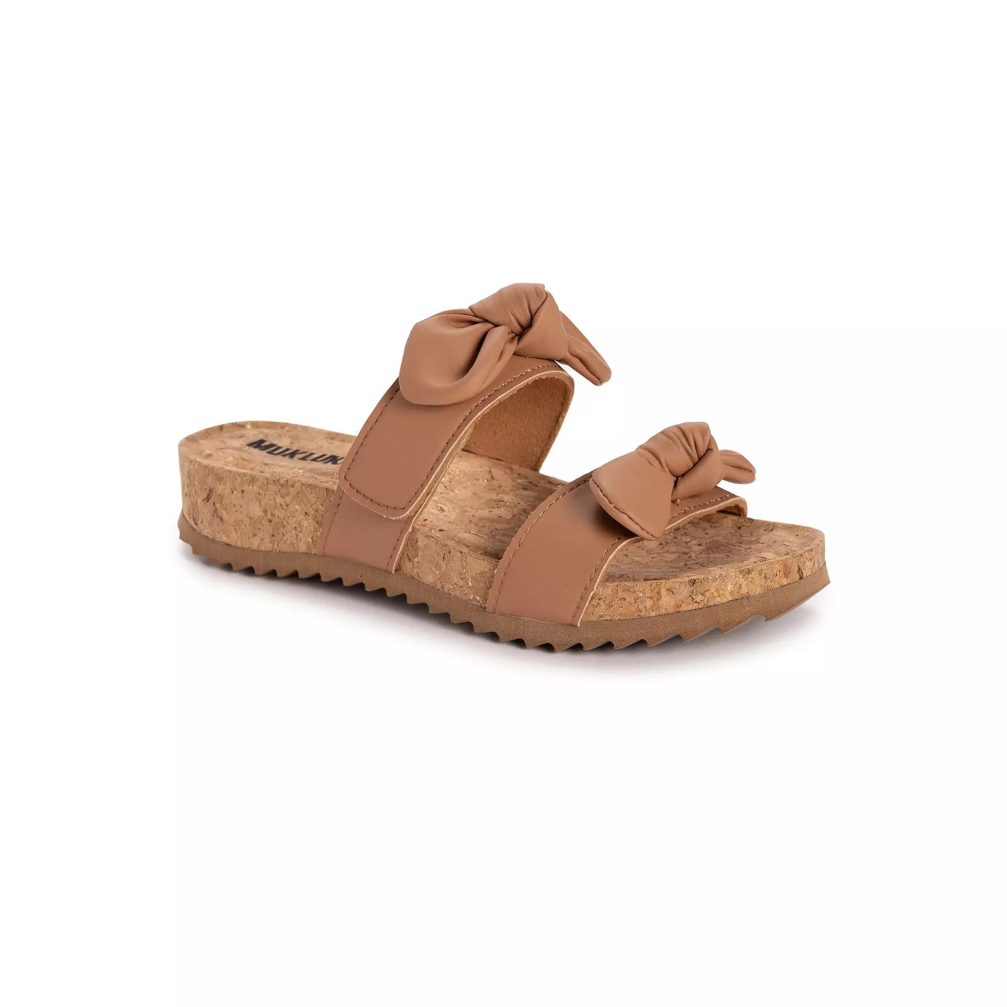 MUK LUKS Womens Posie Adjustable Slide Sandals Product Image