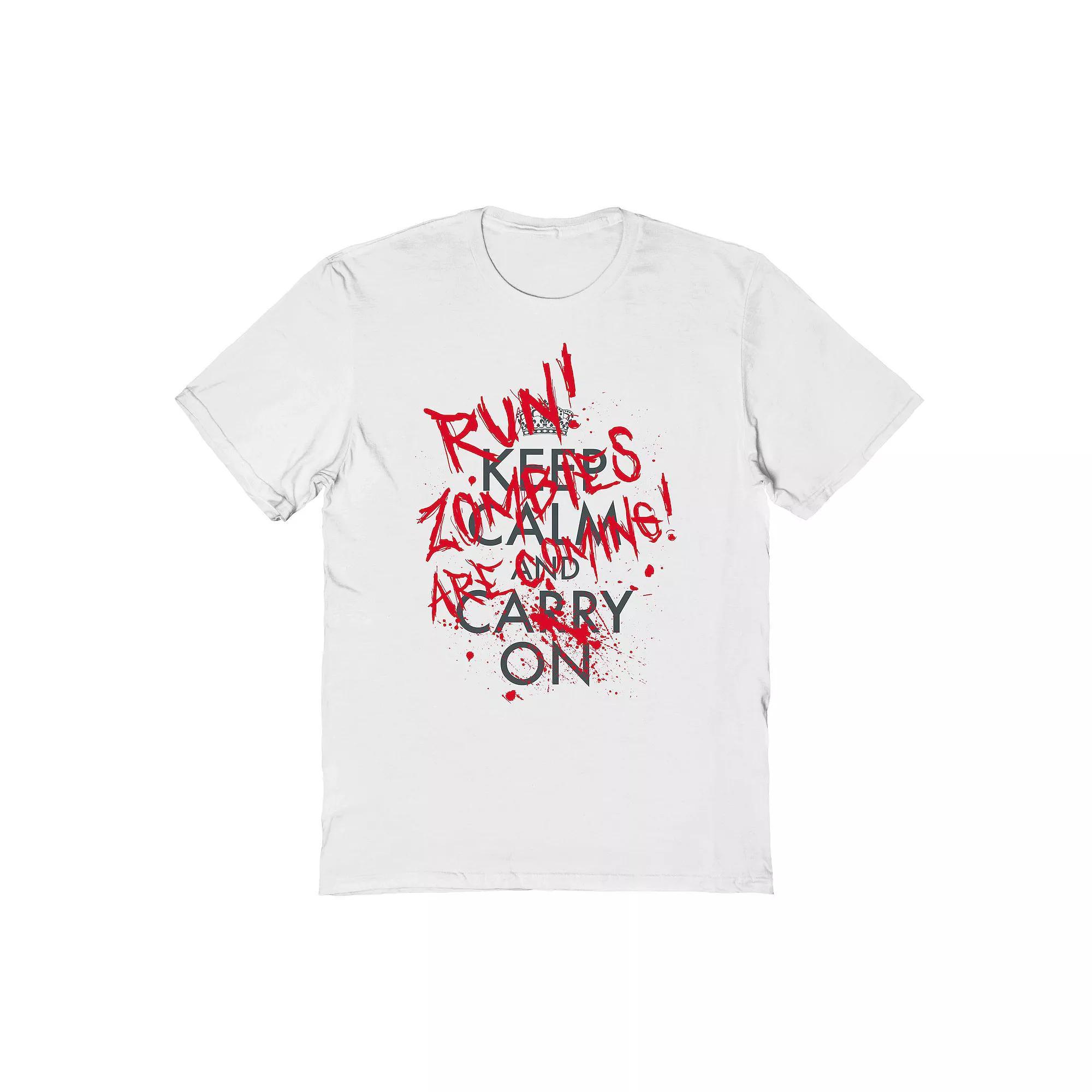 Men's Zombies Are Coming Halloween Graphic Tee, Size: XL, White Product Image