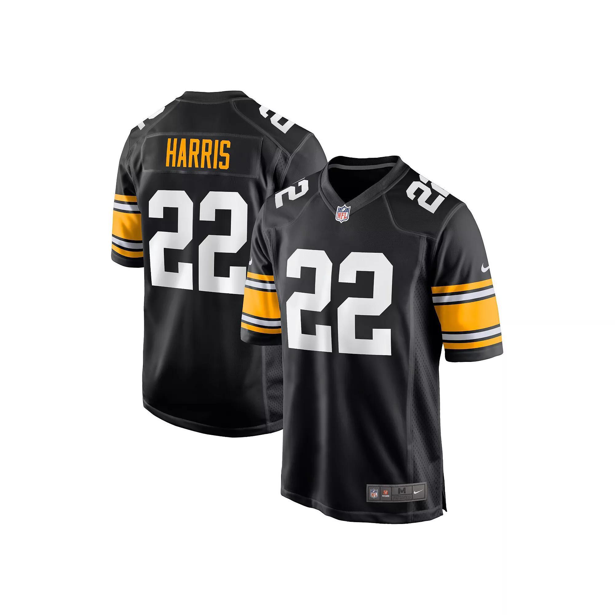 Men's Nike Najee Harris Black Pittsburgh Steelers Home Player Game Jersey, Size: 3XL Product Image