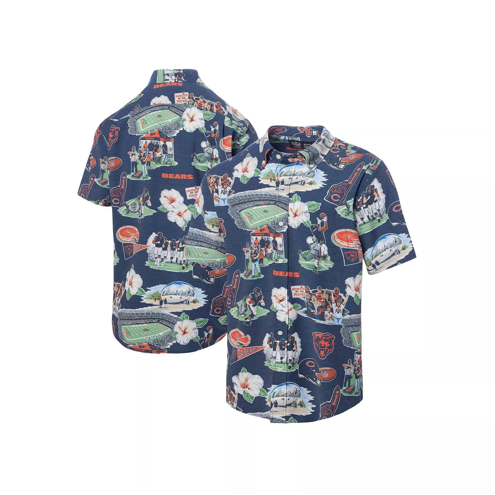 Men's Reyn Spooner Navy Chicago Bears Scenic Button-Down Shirt, Size: Medium, Blue Product Image