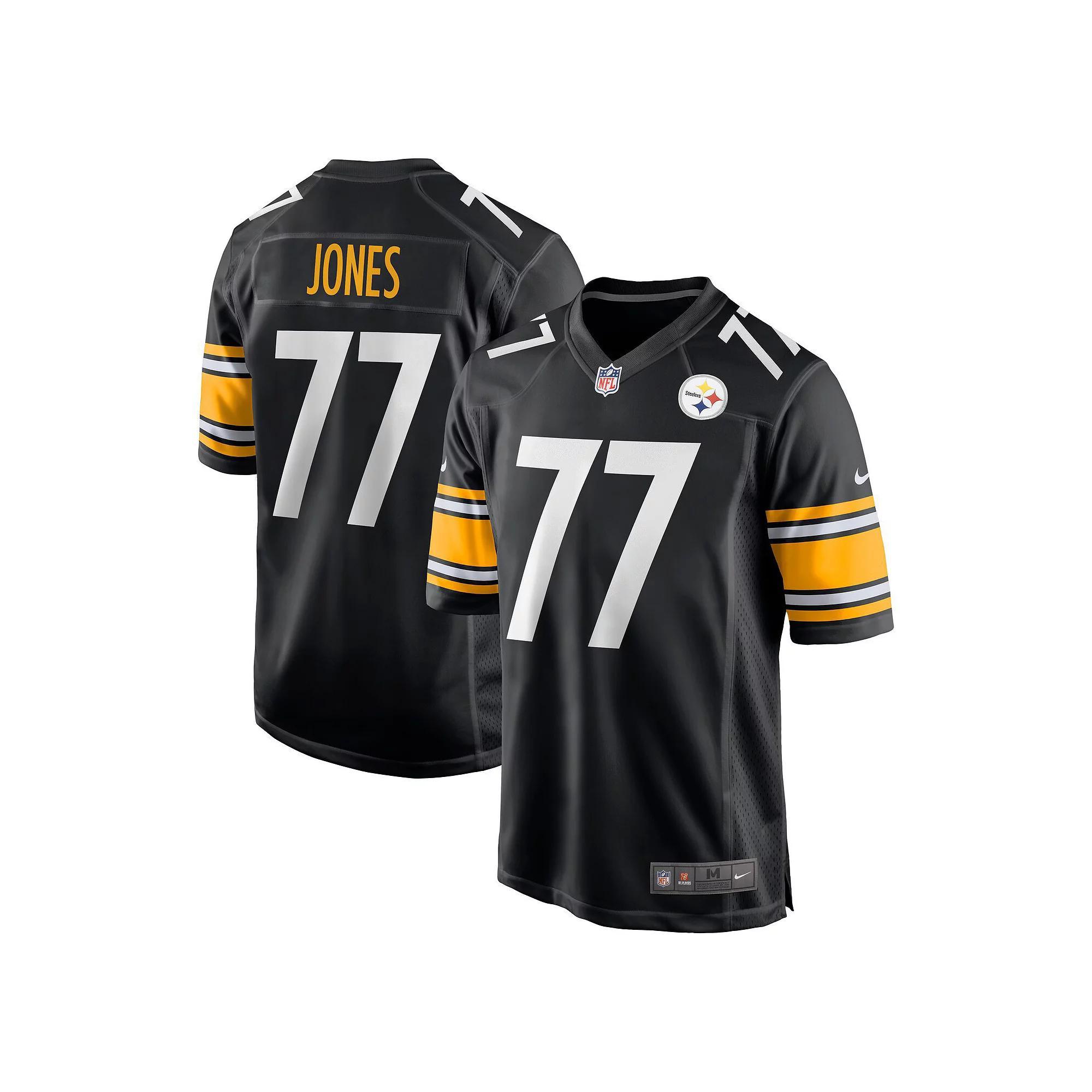 Men's Nike Broderick Jones Black Pittsburgh Steelers 2023 NFL Draft First Round Pick Game Jersey, Size: Large Product Image