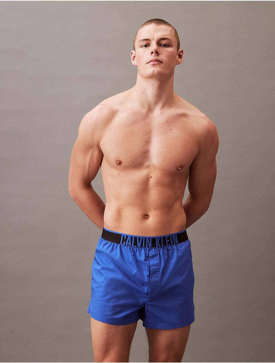Calvin Klein Men's Intense Power Lounge Slim Woven Boxer - Grey - L Product Image