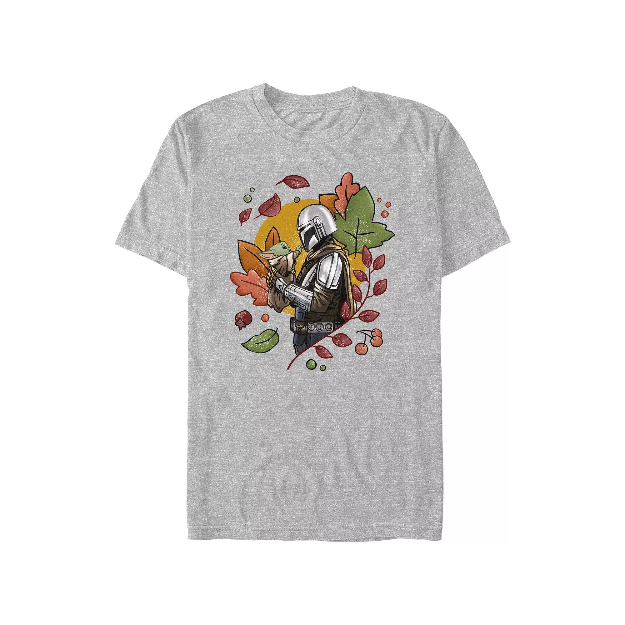 Men's Star Wars The Mandalorian Fall Hug Graphic Tee, Size: Medium, Athletic Grey Product Image