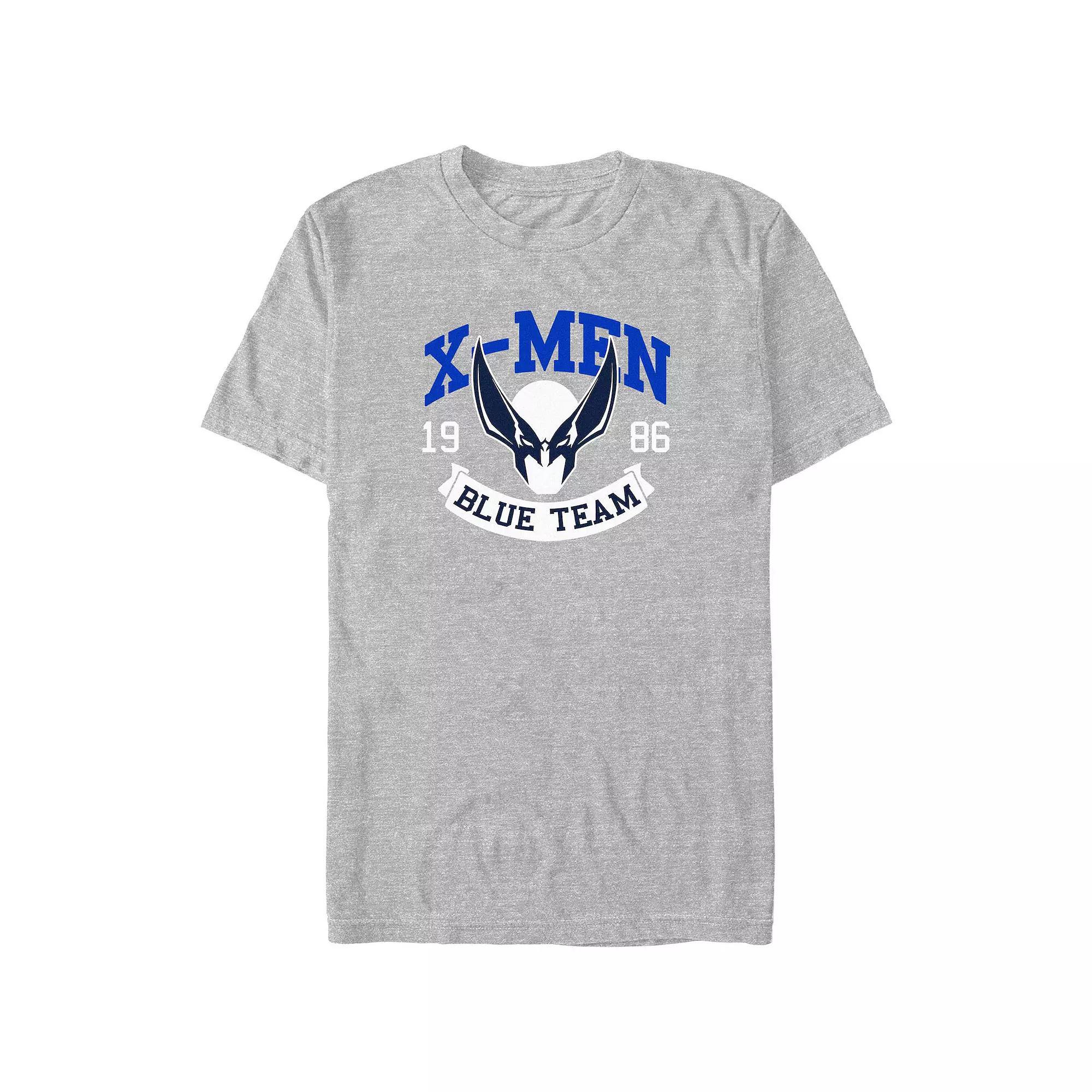 Big & Tall Marvel X-Men 1986 Blue Team Graphic Tee, Men's, Size: 4XL Tall, Athletic Grey Product Image