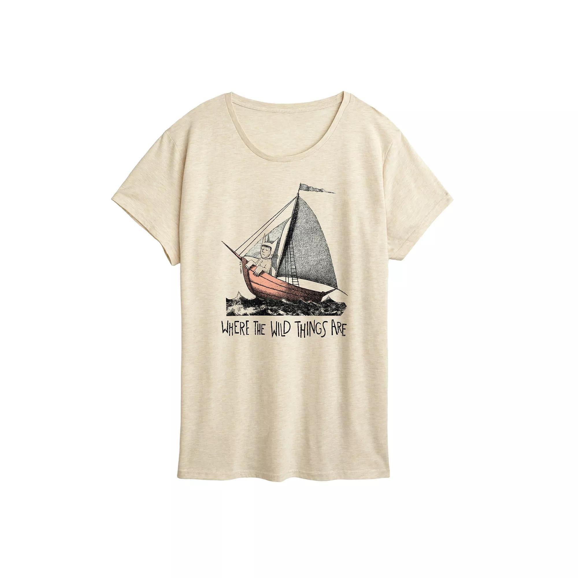 Womens Where The Wild Things Are Boat Graphic Tee Product Image