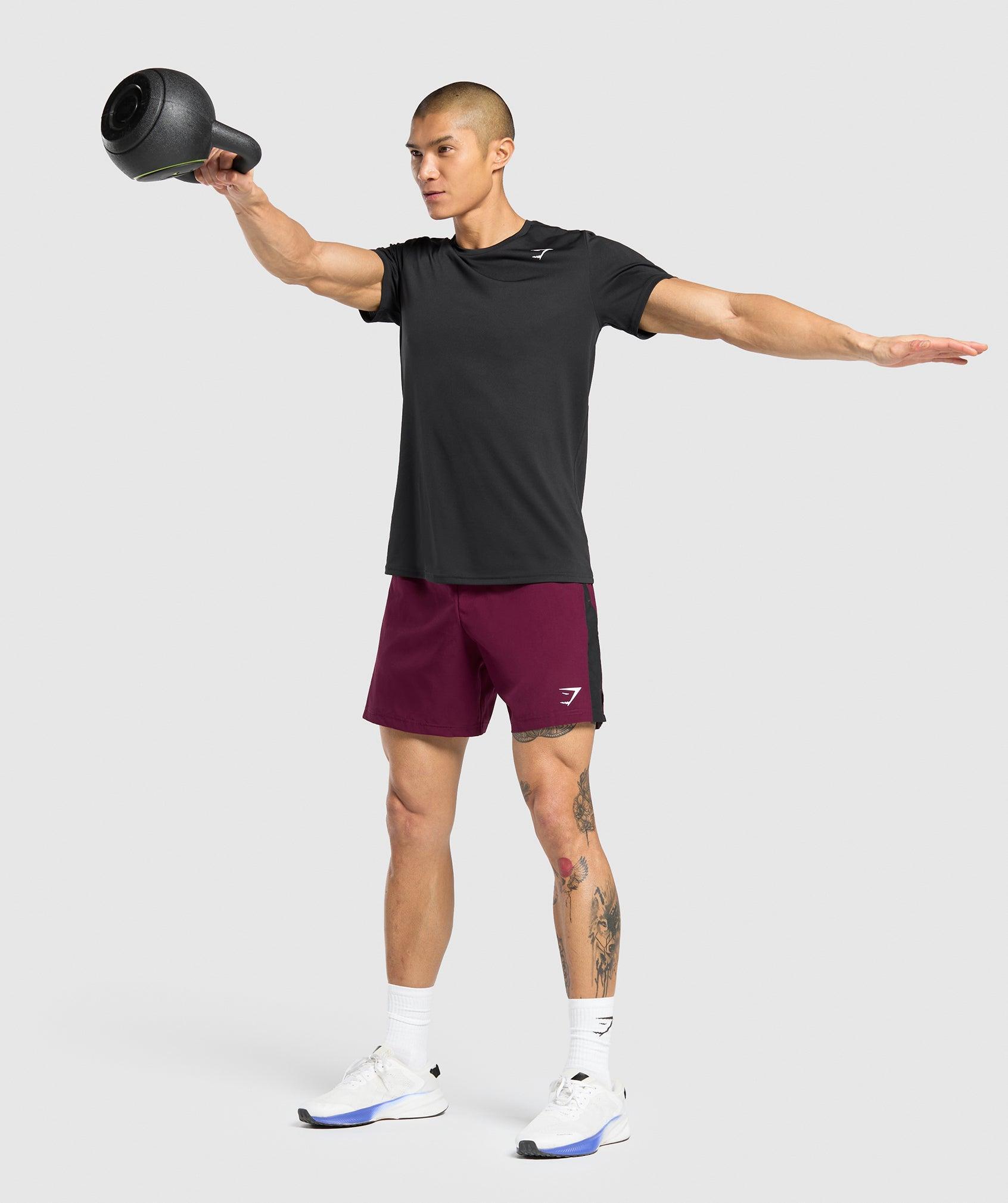 Gymshark Sport  7" Shorts - Strong Pink/Black Male Product Image