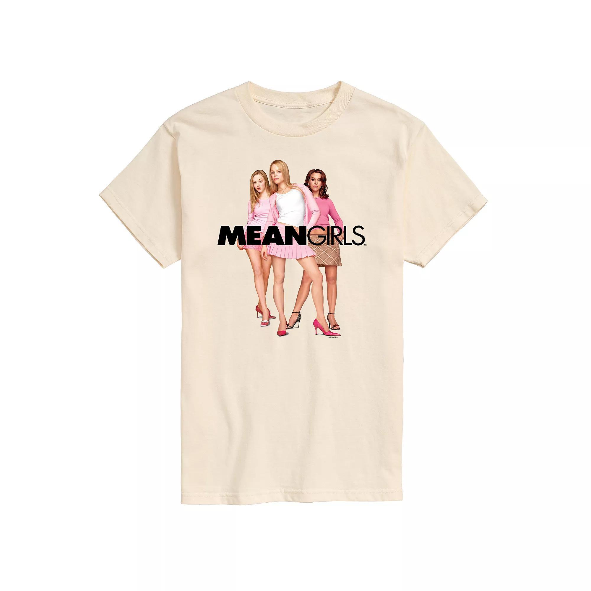 Mens Mean Girls Poster Graphic Tee Grey Gray Product Image