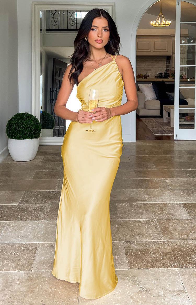 Tina Yellow Formal Maxi Dress Product Image