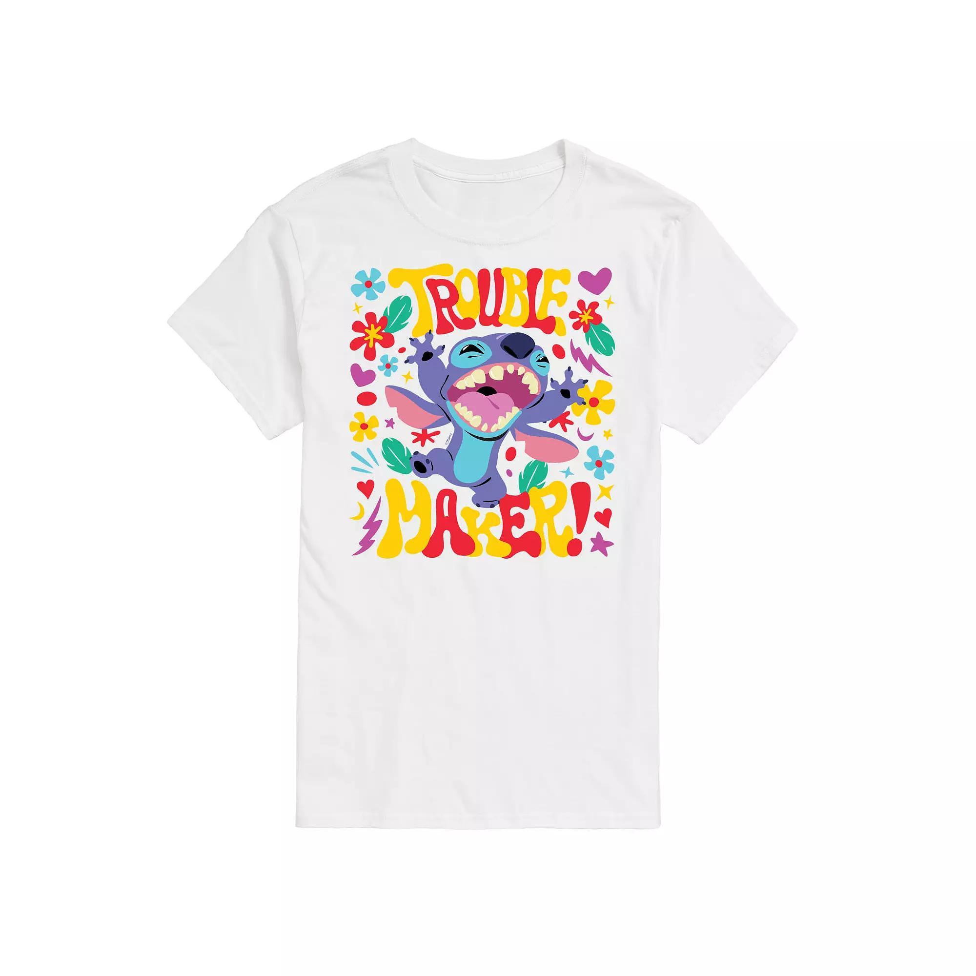 Disneys Lilo & Stitch Big & Tall Trouble Maker Graphic Tee, Mens Product Image