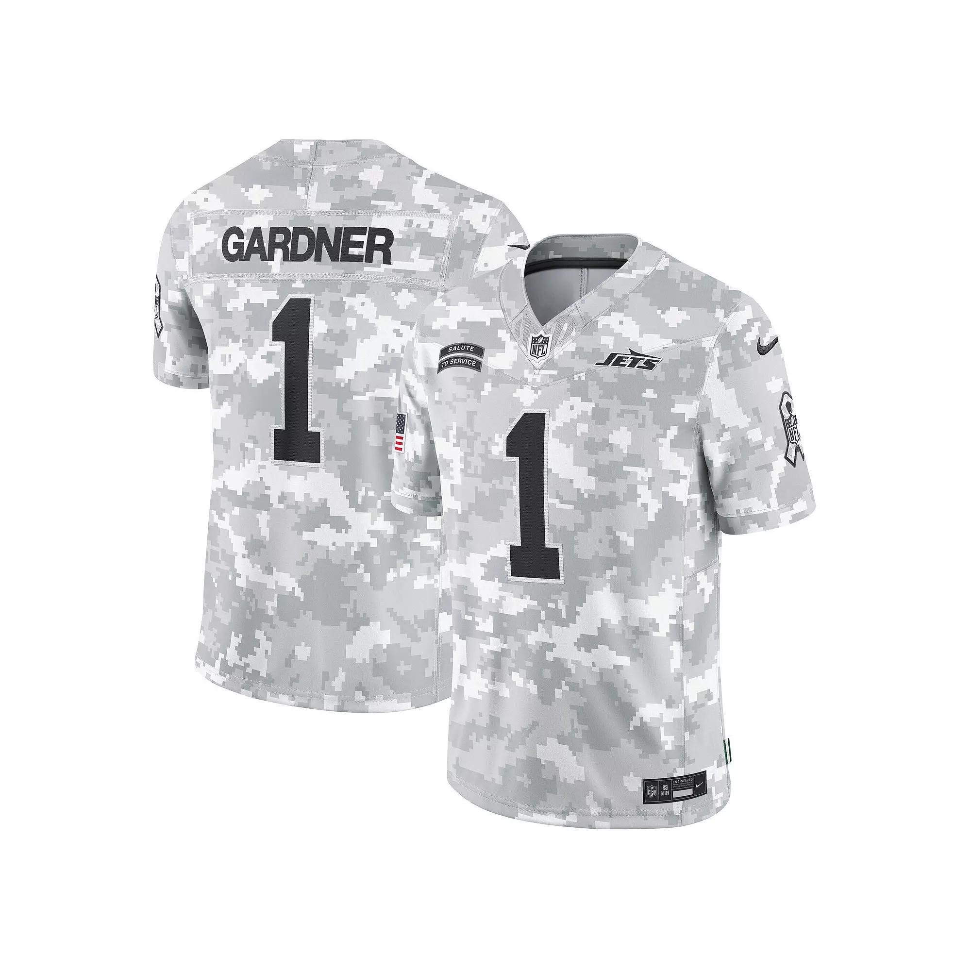 Mens Nike Sauce Gardner Arctic Camo New York Jets 2024 Salute to Service Limited Jersey Product Image