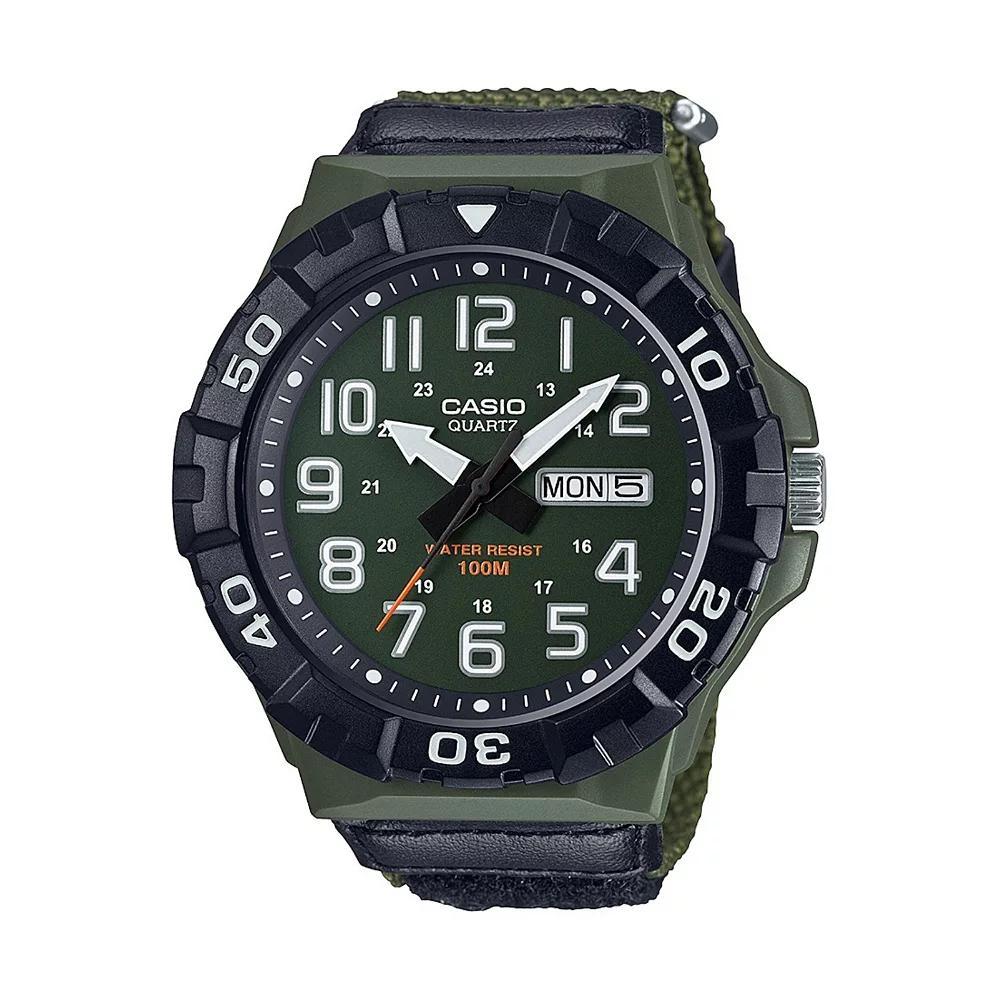 Casio Men's Outdoor Analog Watch - MRW210HB-1BV, Size: XL, Green Product Image