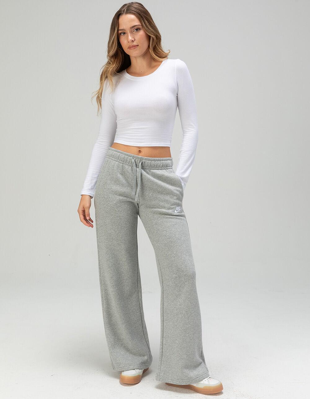 NIKE Sportswear Club Fleece Womens Wide Leg Pants - HEATHER GRAY Product Image