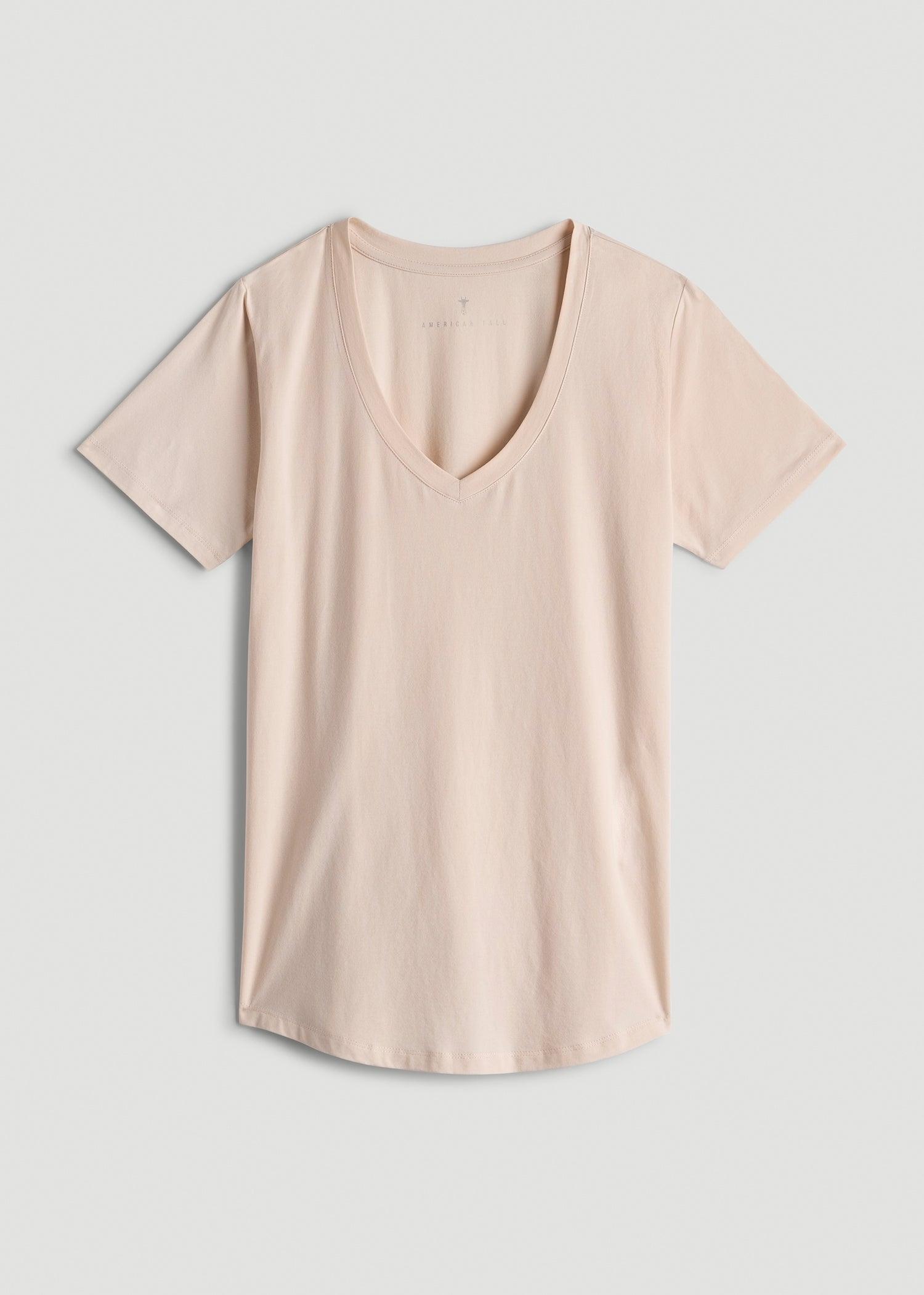 Women's Tall Scoop V-Neck Tee in Shell Product Image
