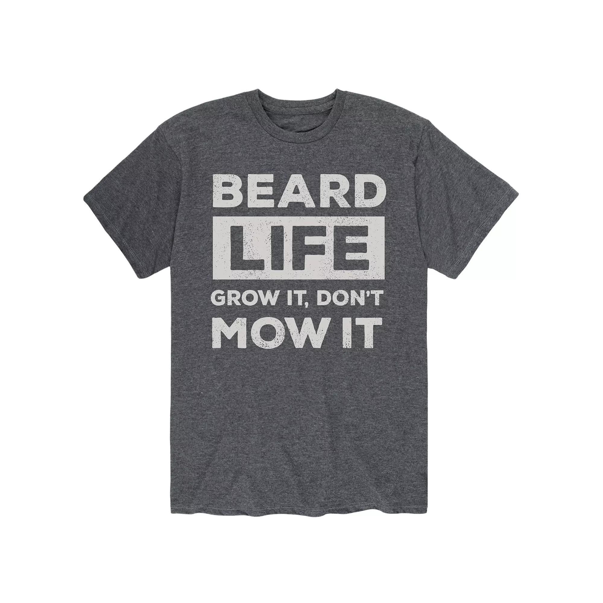 Men's Beard Life Grow Mow Tee, Size: XL, Gray Product Image