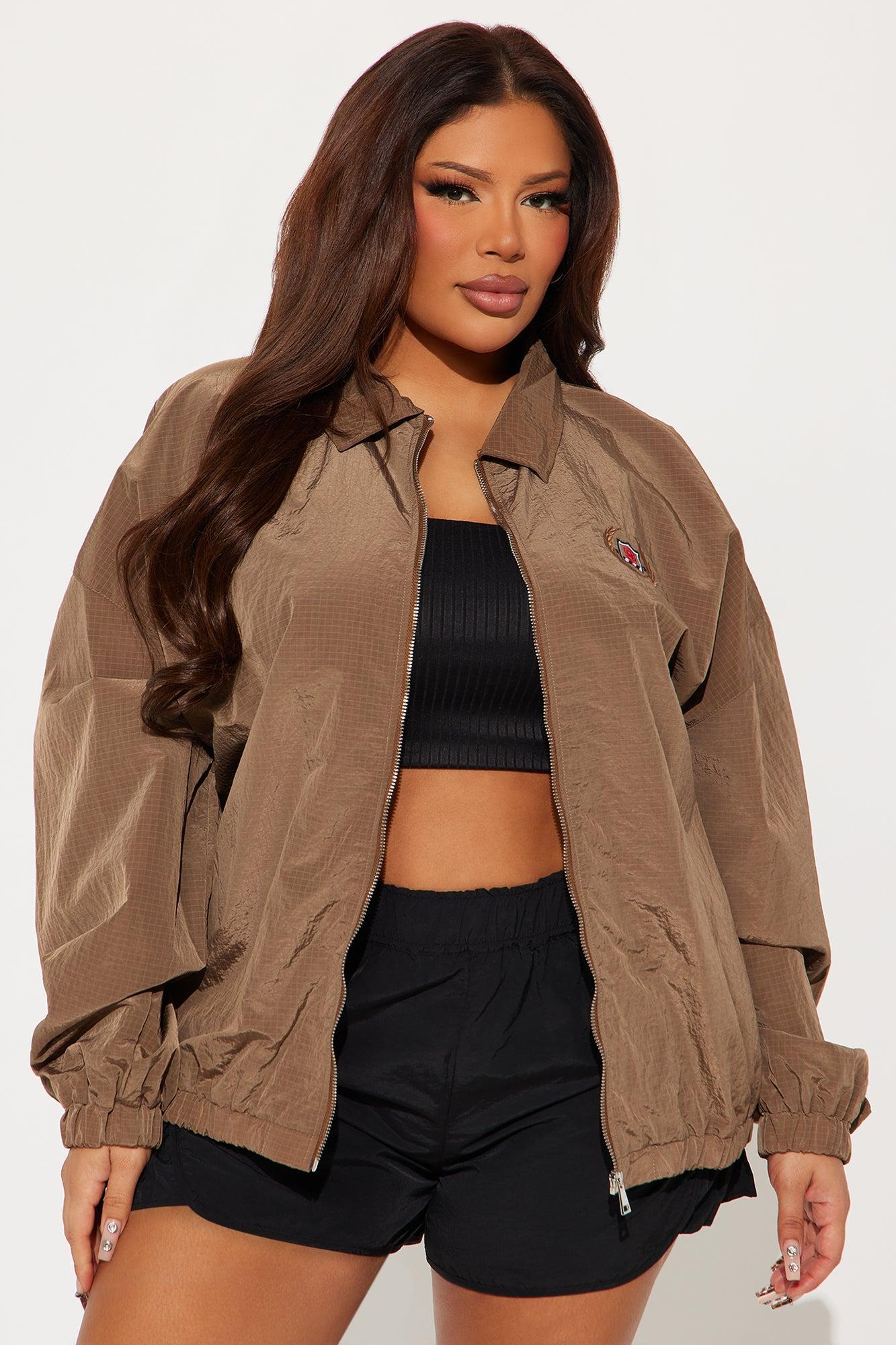 Social Club Sporty Windbreaker - Mocha Female Product Image