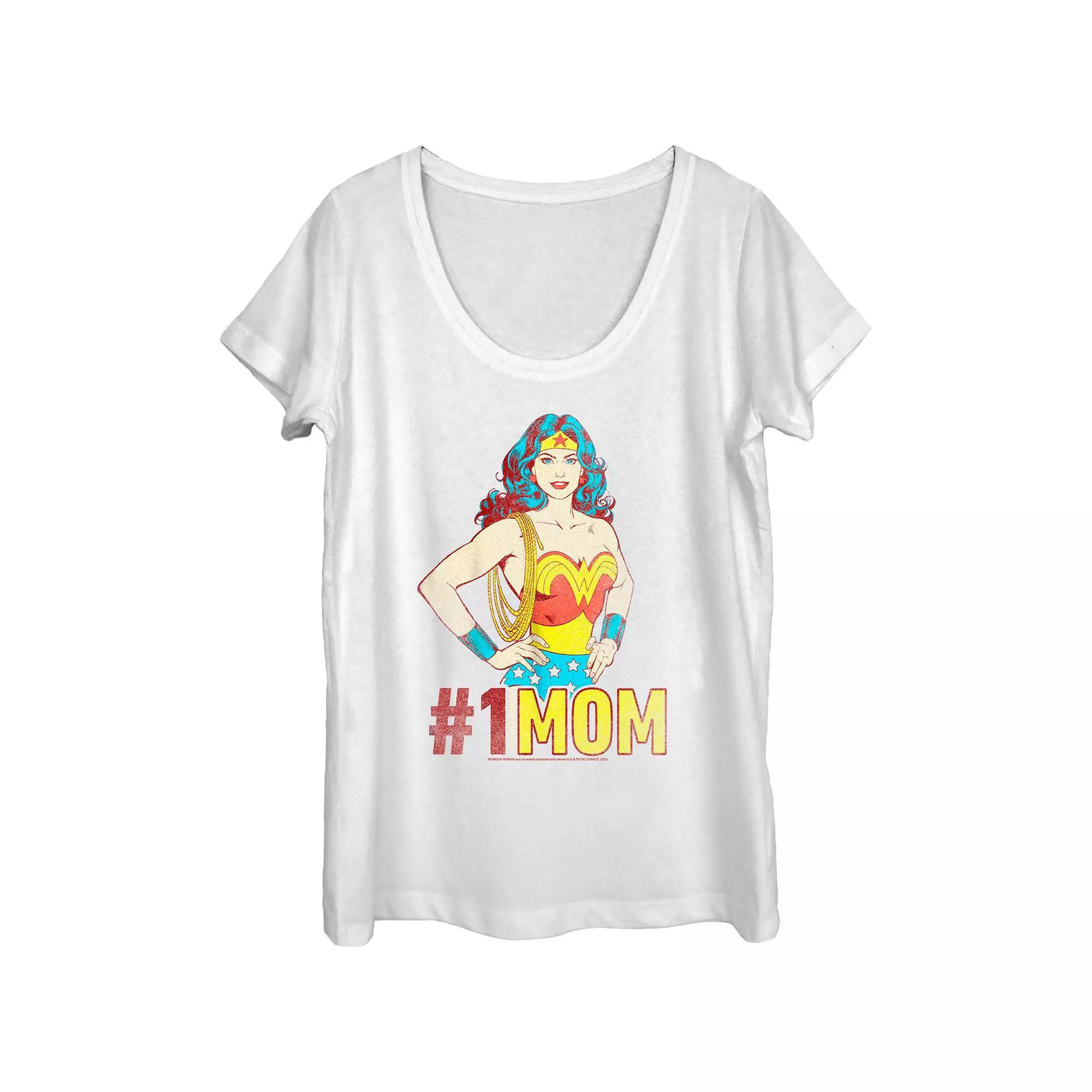 Women's Wonder Woman #1 Mom Graphic Tee, Size: Large, White Product Image