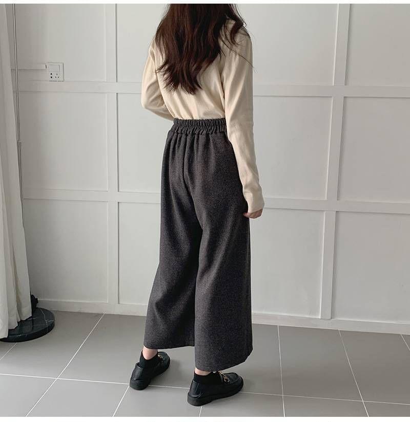 High Rise Wide Leg Slacks Product Image