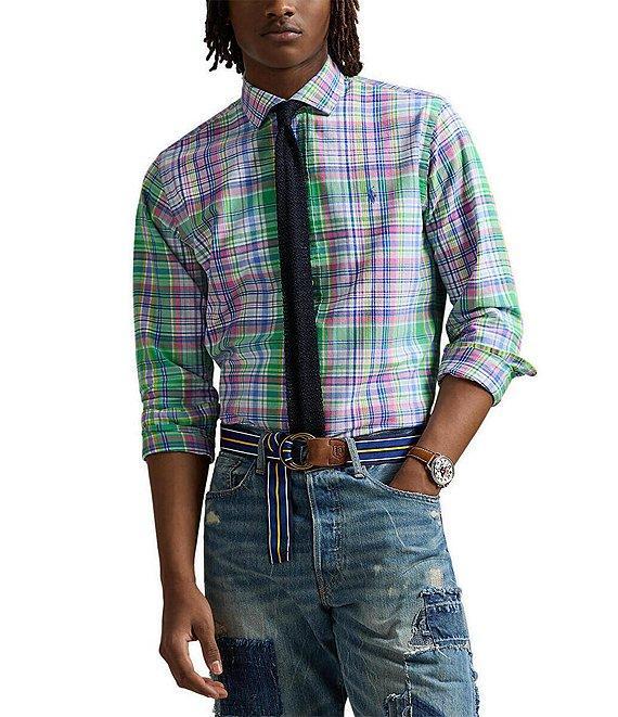 Polo Ralph Lauren Classic Fit Plaid Oxford Long Sleeve Woven Shirt Product Image