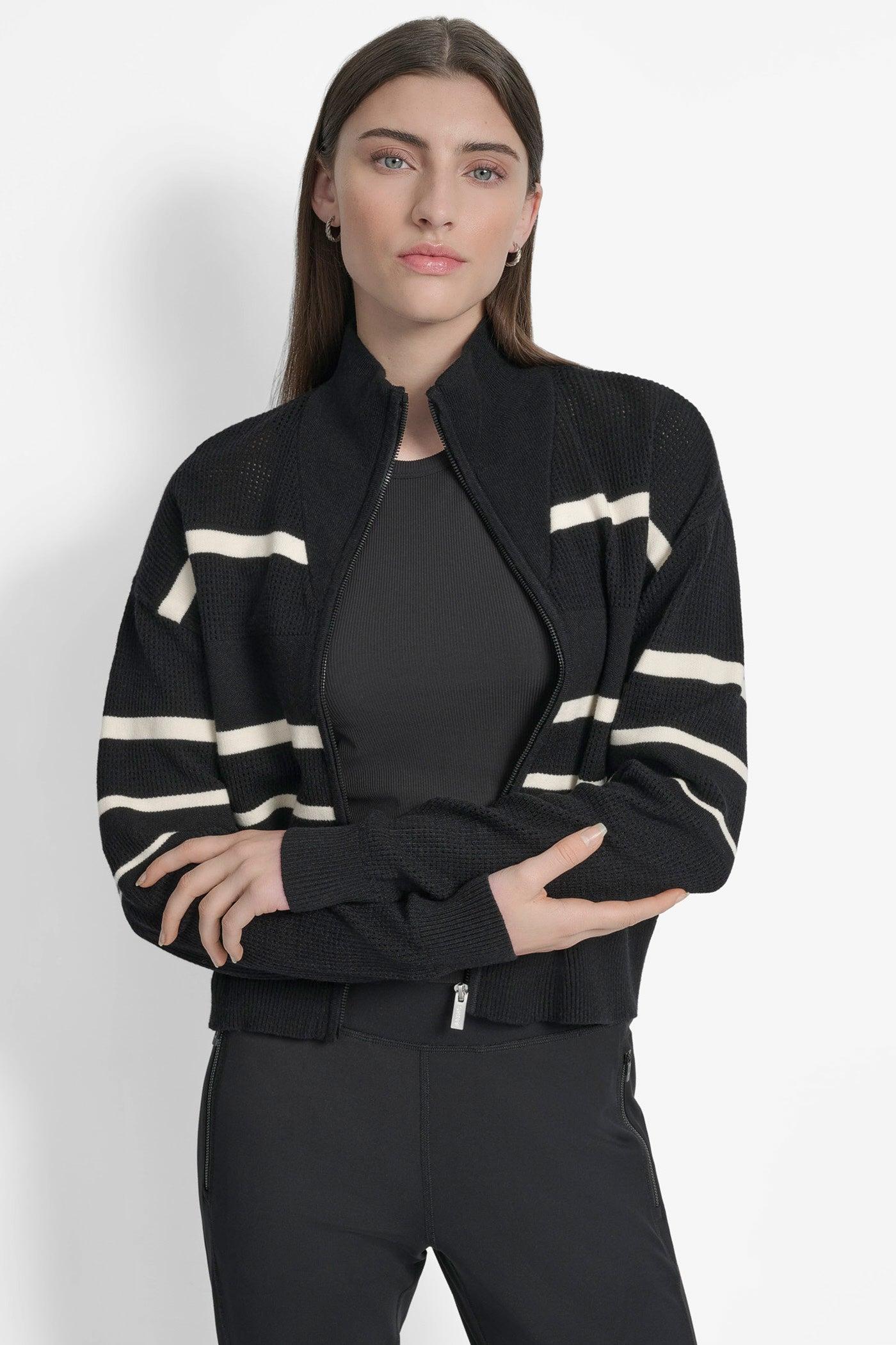 LOGO STRIPE OPEN-STITCH CARDIGAN JACKET Product Image