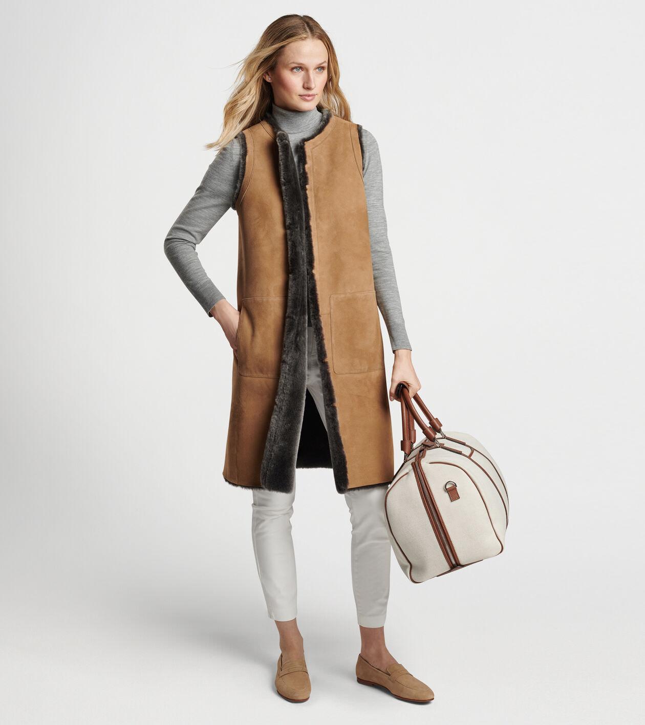 Amelie Reversible Shearling Long Vest Product Image