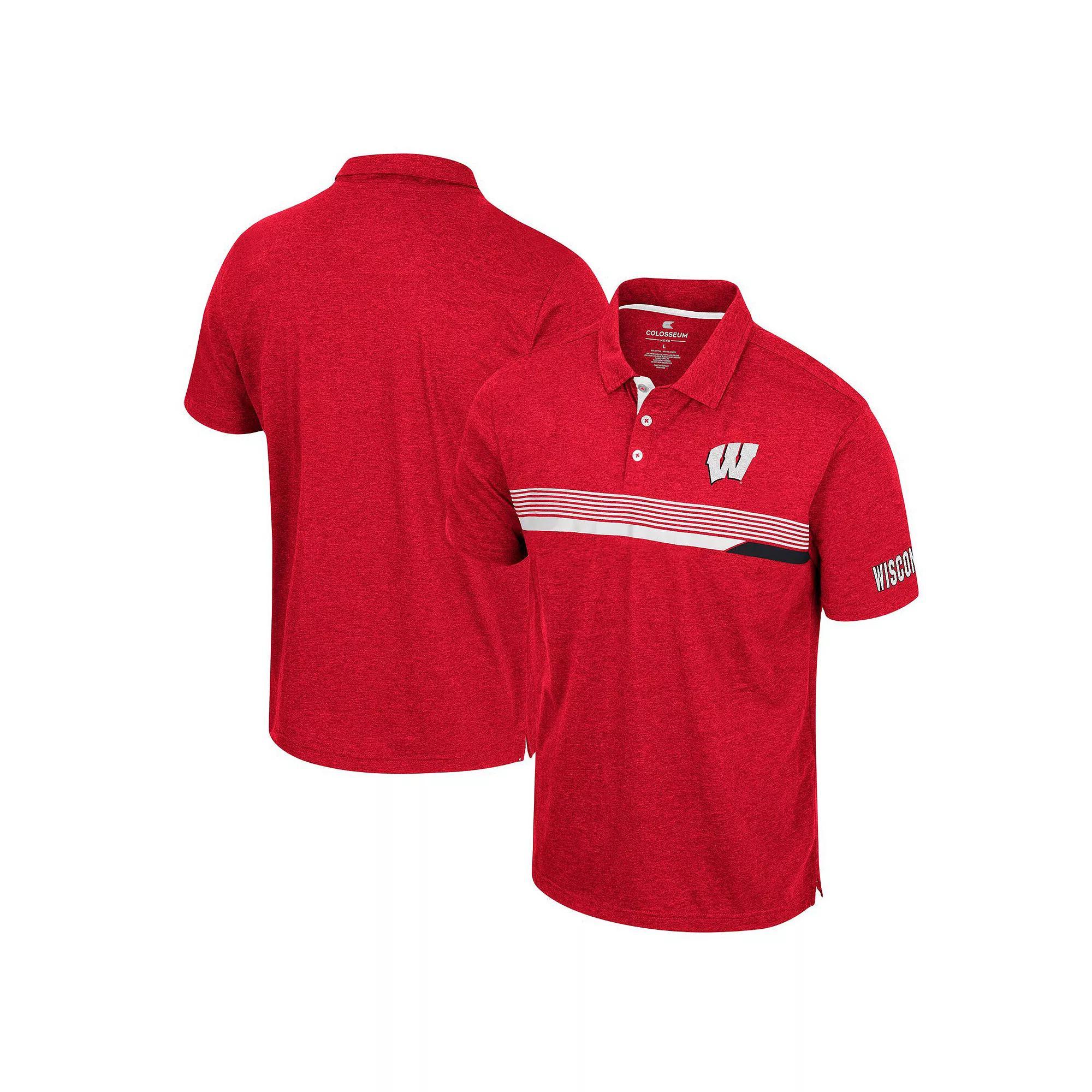 Mens Colosseum Wisconsin Badgers No Problemo Polo Product Image