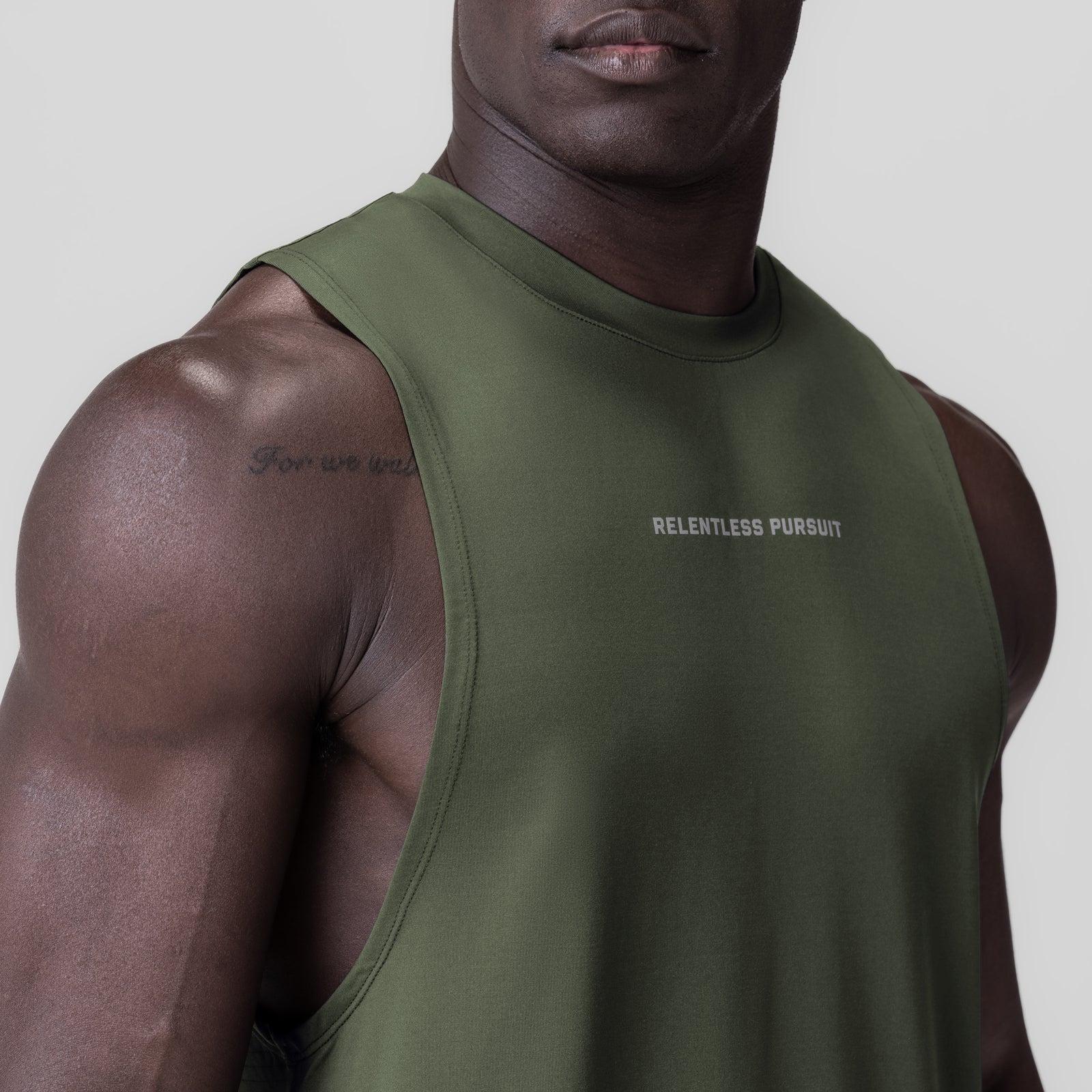 0837. 3D-Lite® 2.0 Lycra® Muscle Tank - Olive "RP" Product Image