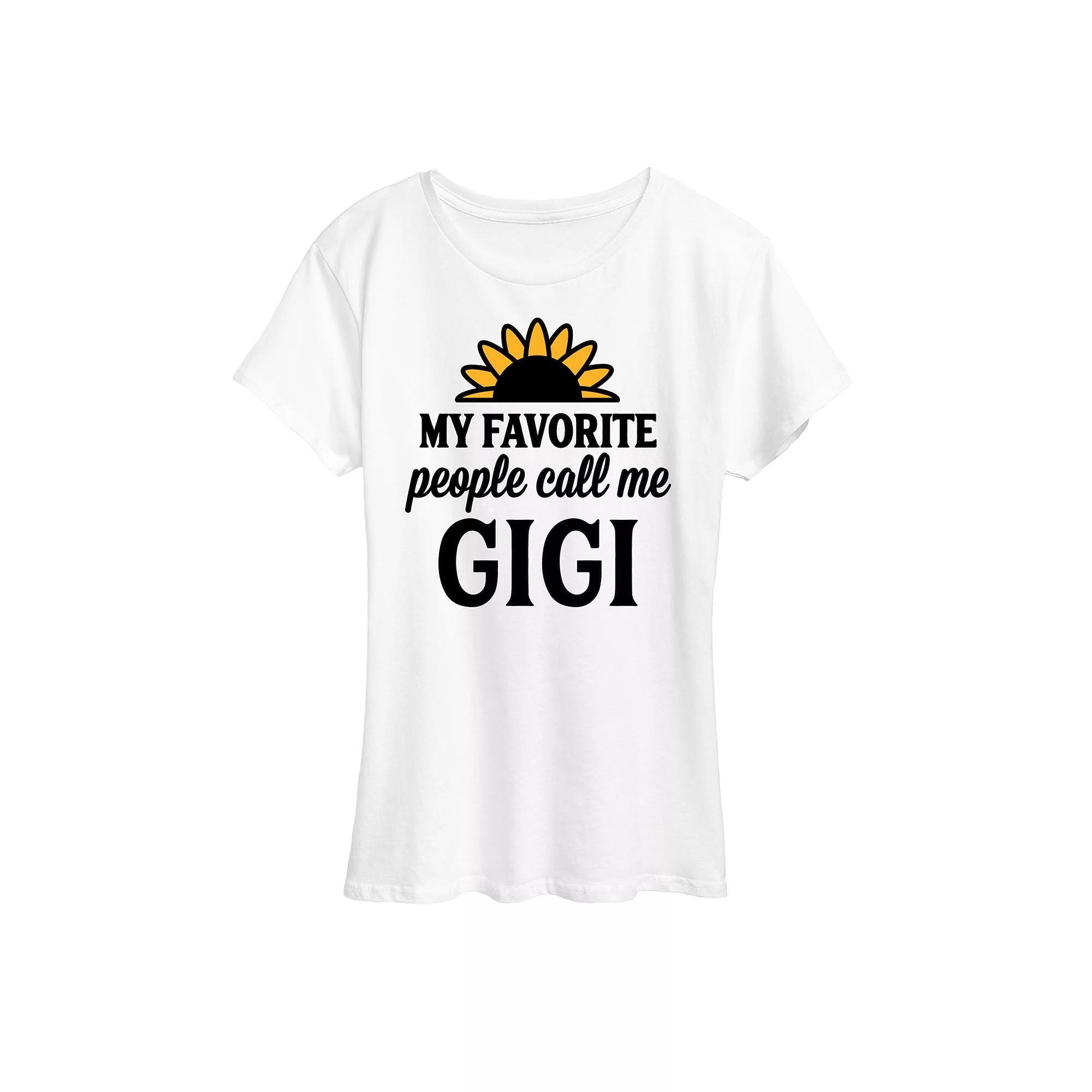 Womens Favorite People Call Me Gigi Graphic Tee Product Image