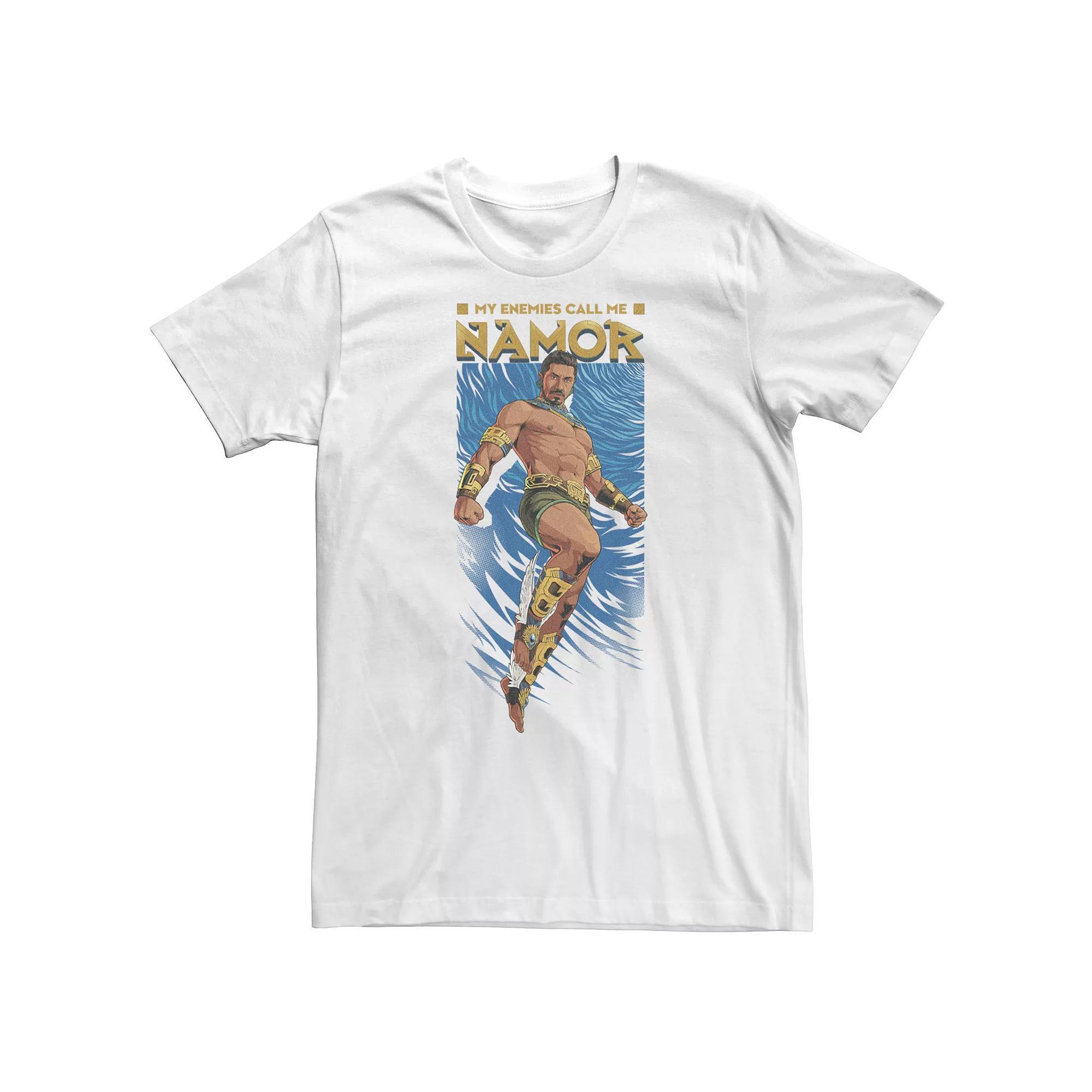 Men's Marvel Wakanda Forever My Enemies Call Me Namor Animated Portrait Tee, Size: Small, White Product Image