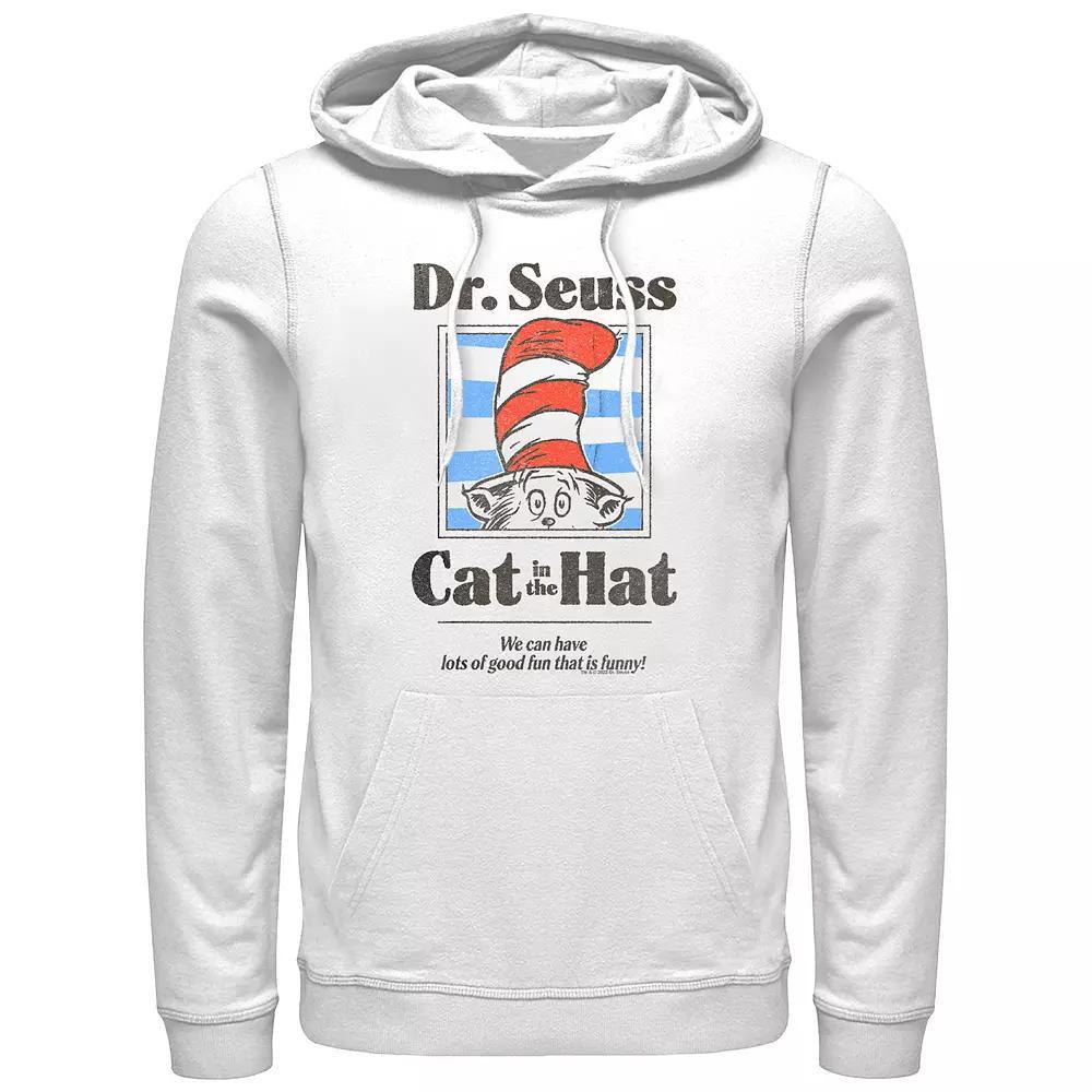 Men's Dr. Seuss The Cat In The Hat That Is Funny Graphic Hoodie, Size: Medium, White Product Image
