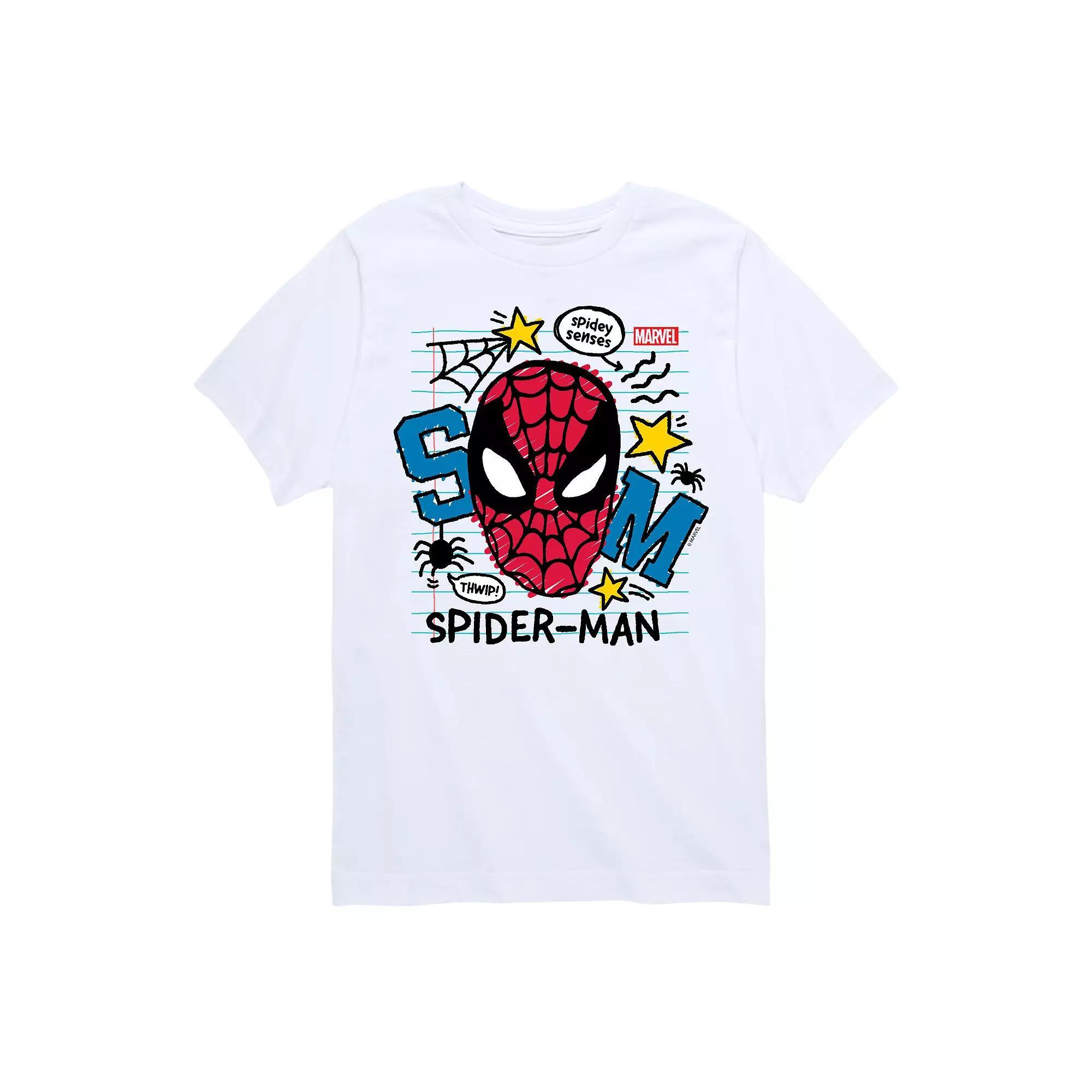 Boys 8-20 Marvel Spider-Man Spidey Sense Sketch Graphic Tee, Boys Product Image