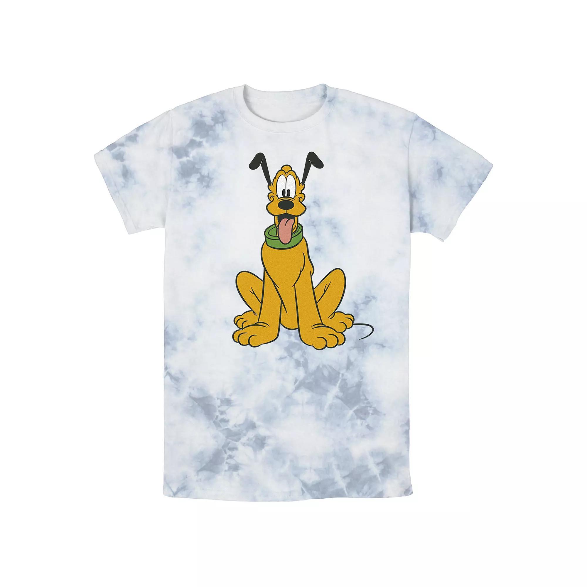 Men's Disney Mickey Mouse Pluto The Dog Portrait Wash Tee, Size: XXL, Black Grey Product Image