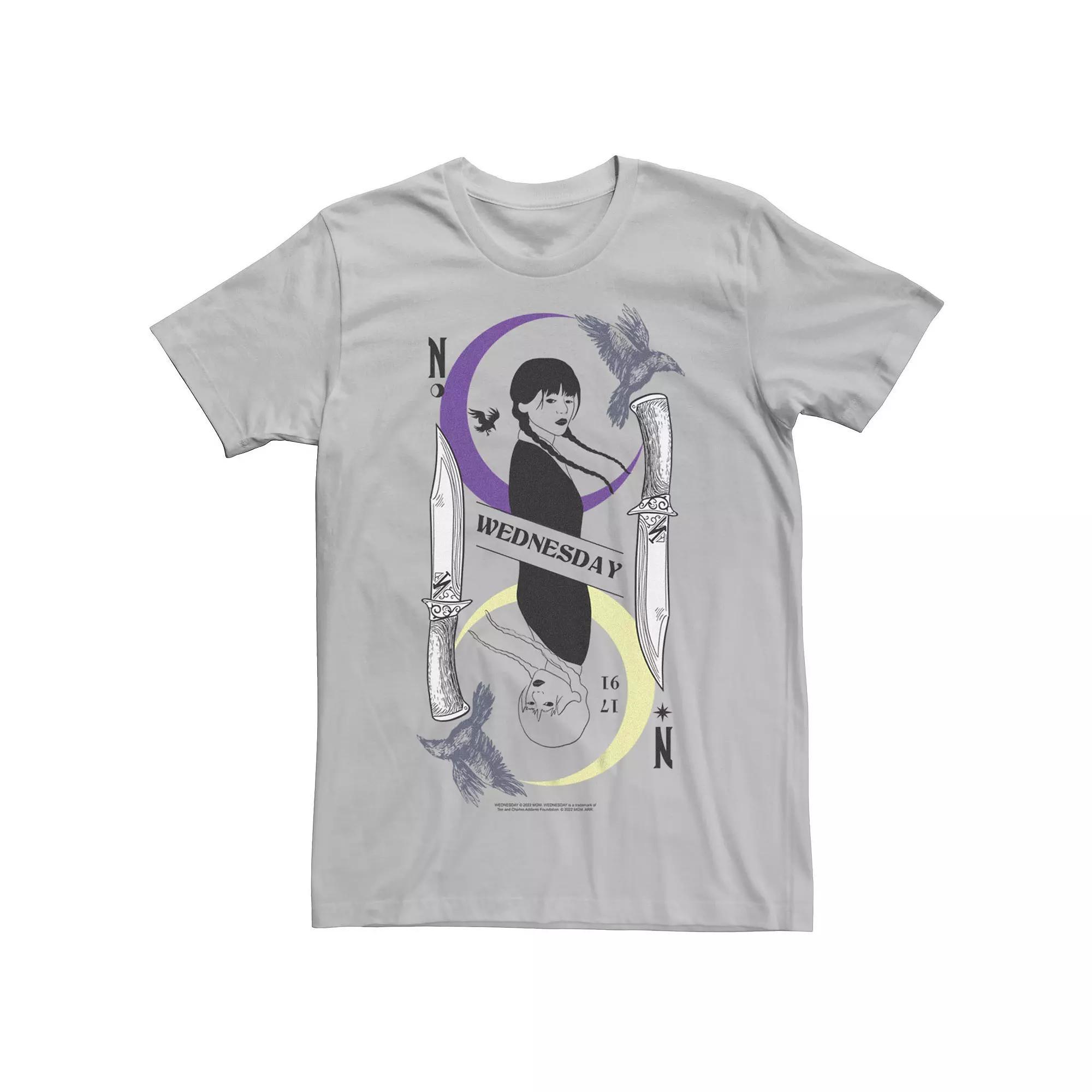 Men's Wednesday Card Tee, Size: XL, Silver Product Image