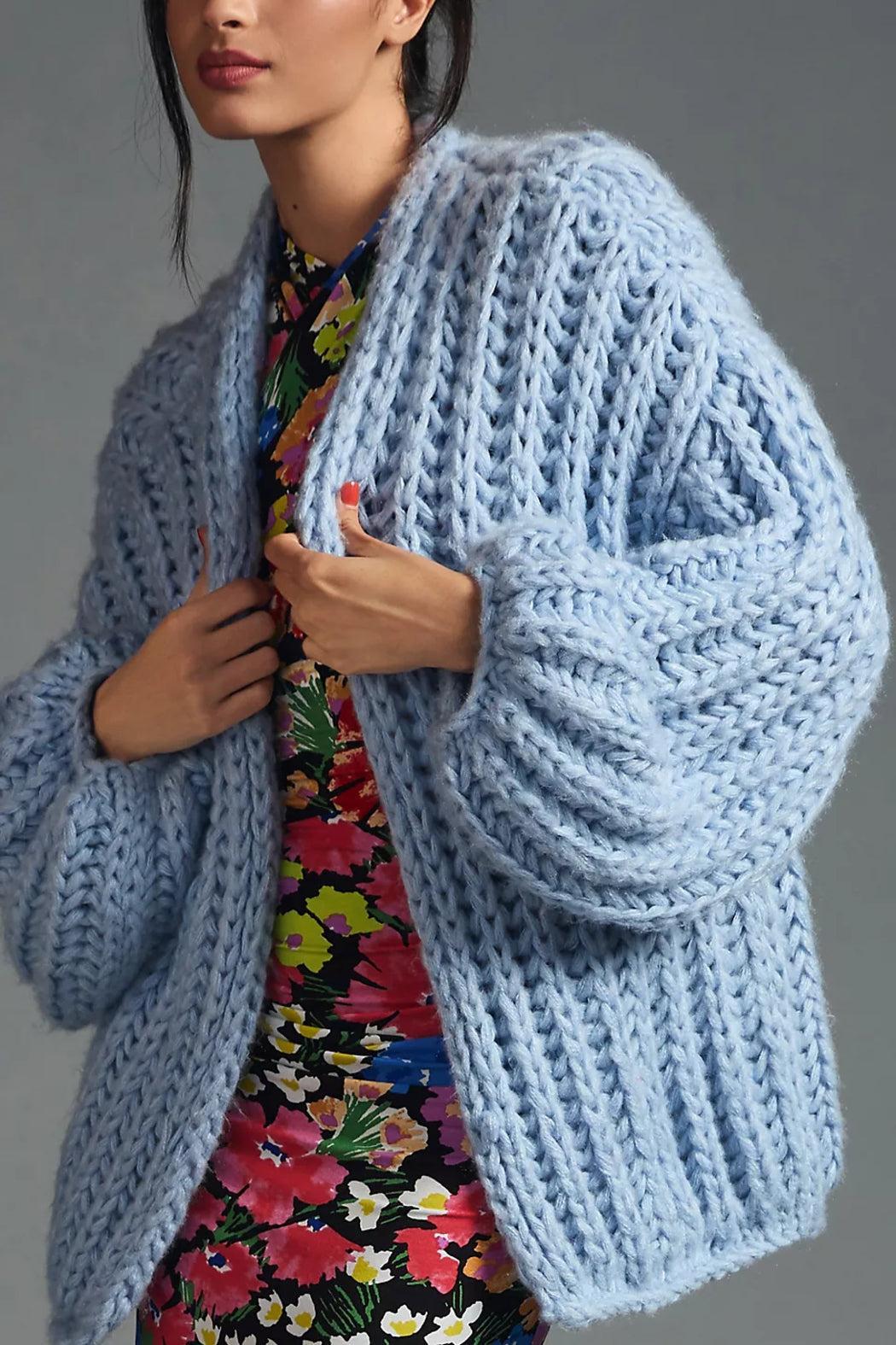 Chunky Oversized Knit Cardigan Product Image