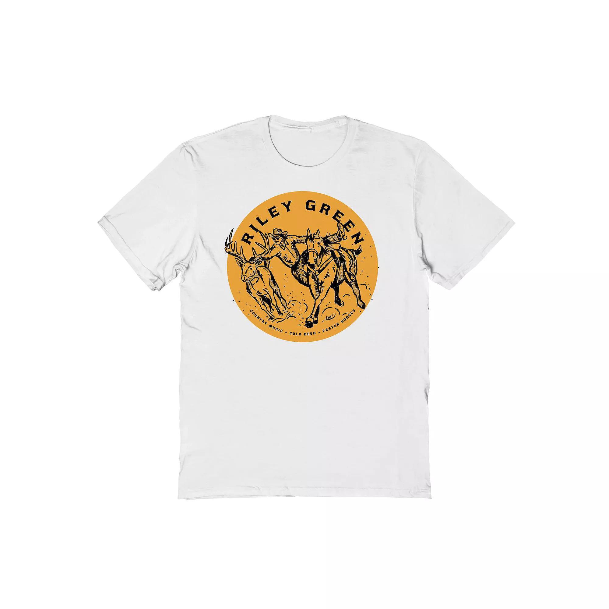 Men's Deer Dogger Fast Horses Graphic Tee, Size: XXL, White Product Image