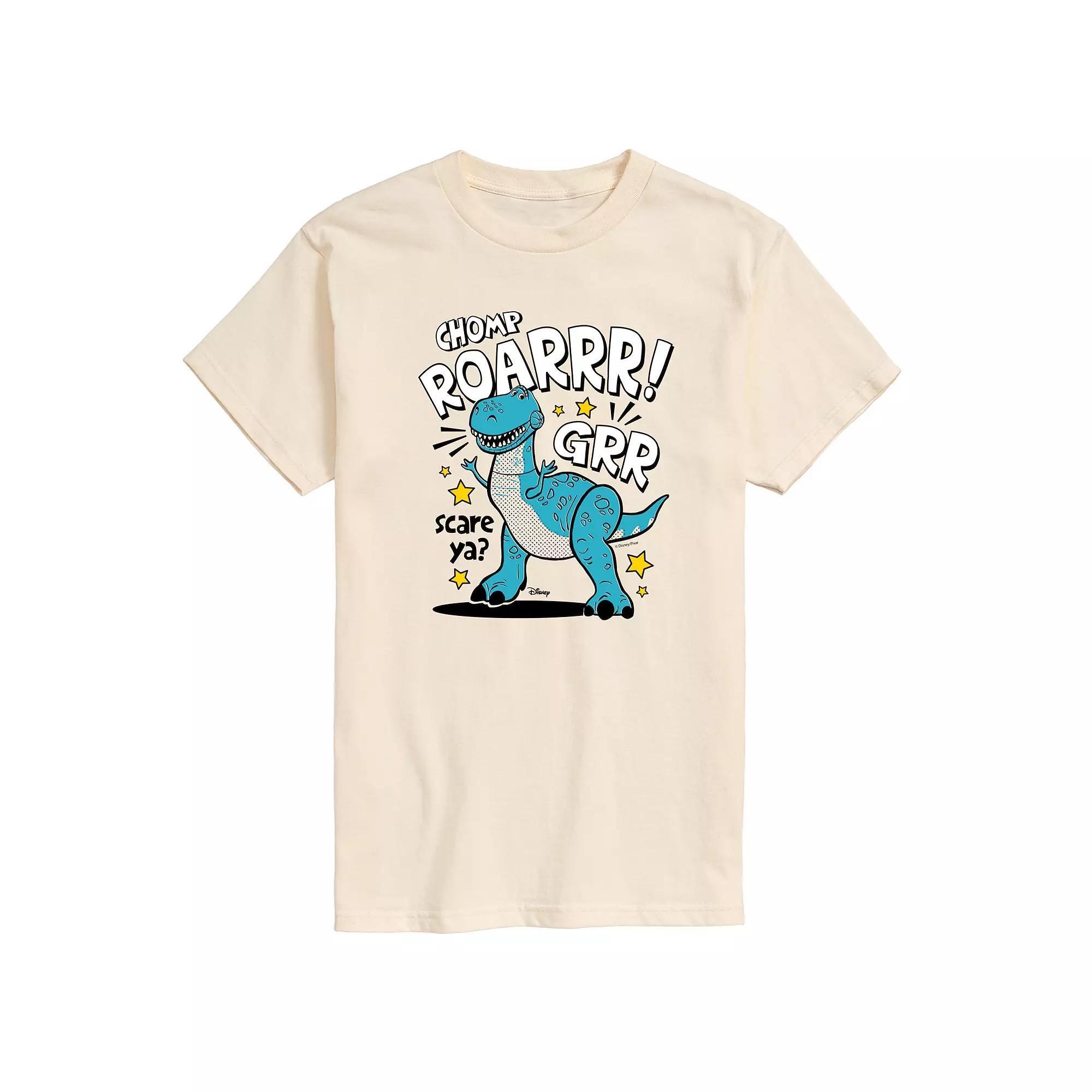 Disney / Pixars Toy Story 4 Mens Rex Scare Ya Graphic Tee Ivory Product Image
