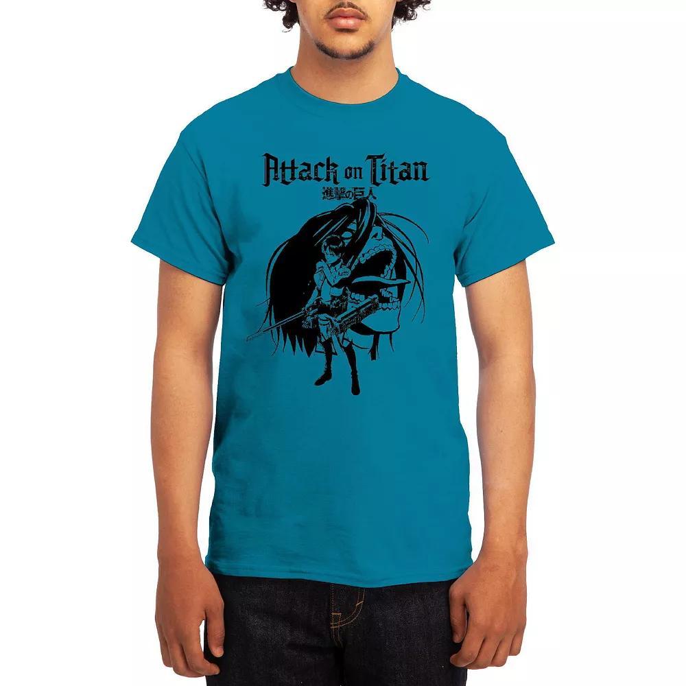 Men's Attack on Titan Eren & Titan Tee, Size: Large, White Product Image