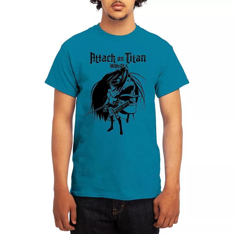 Men's Attack on Titan Eren & Titan Tee, Size: Large, White Product Image