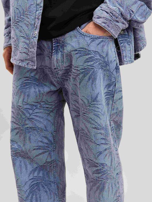 PALMS JACQUARD STRAIGHT 5 PKT LIGHT BLUE Product Image