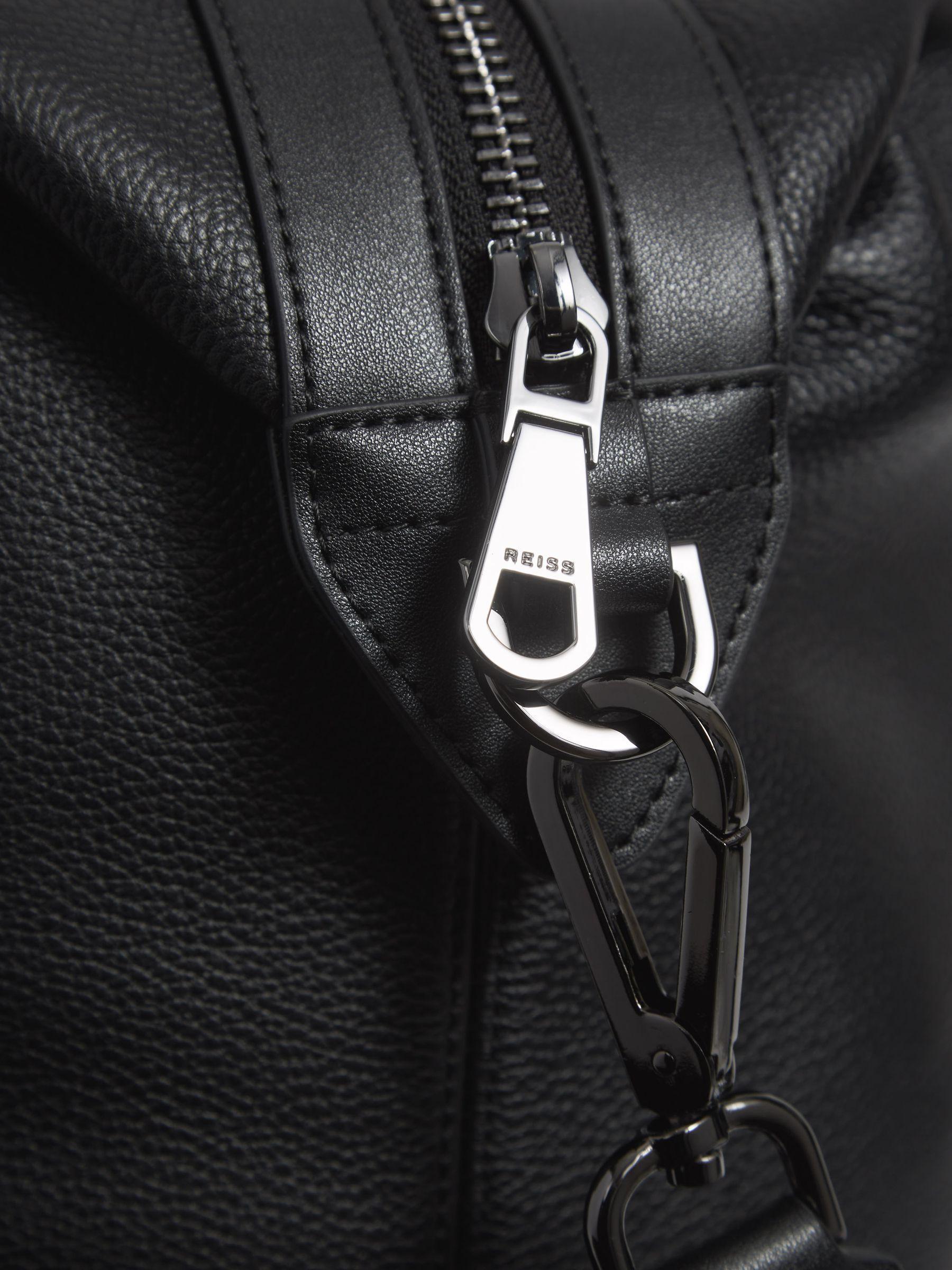 Leather Travel Bag in Black Product Image