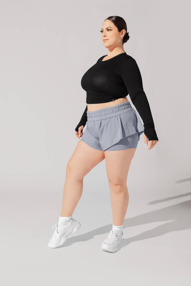 Bow Back Reversible Long Sleeve Top - Black Product Image