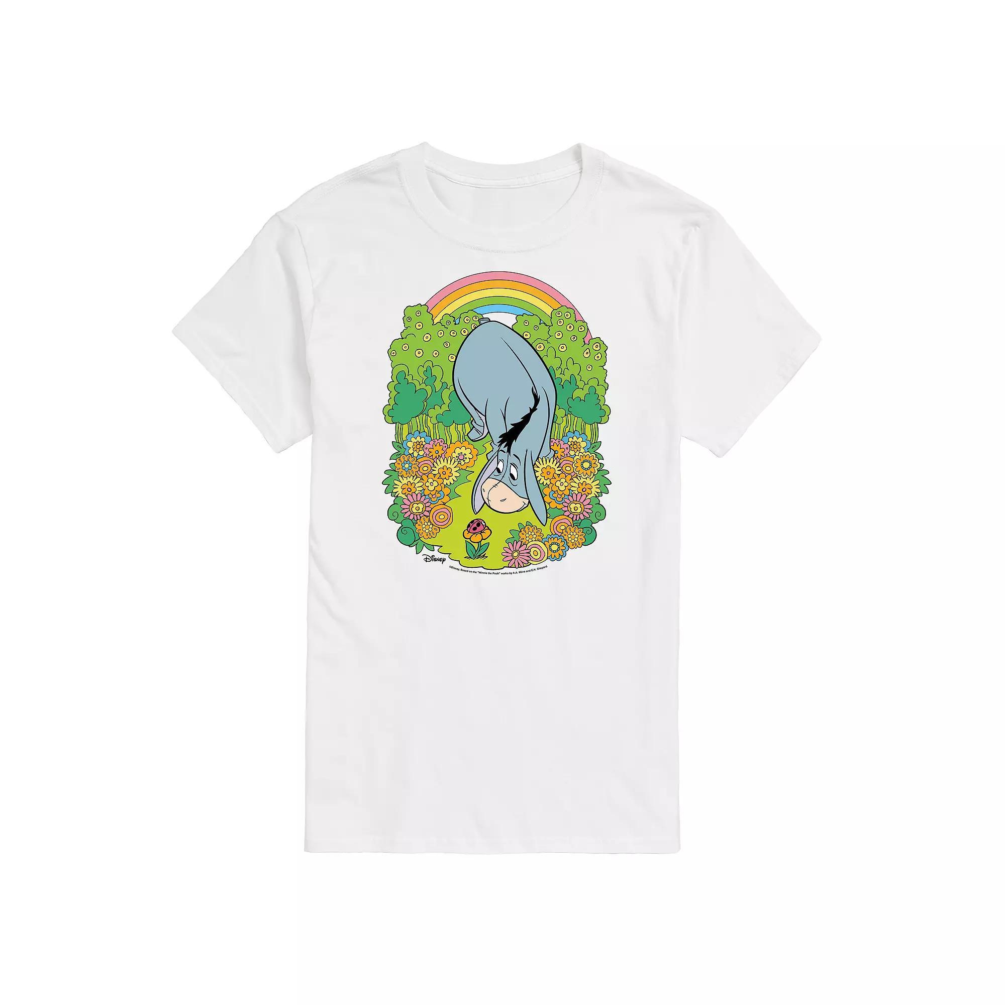 Disneys Winnie the Pooh Big & Tall Eeyore Rainbow Graphic Tee, Mens Product Image