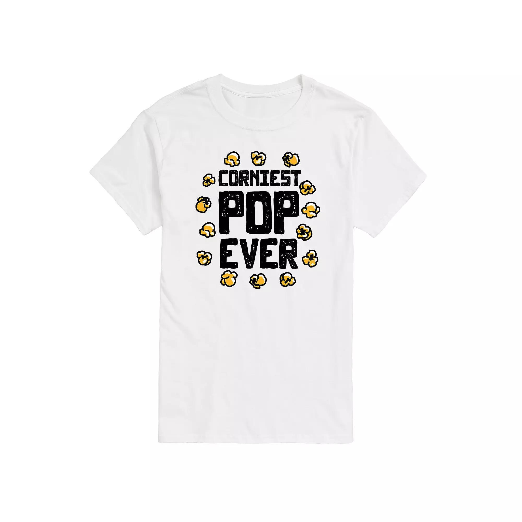 Men's Corniest Pop Ever Popcorn Graphic Tee, Size: XXL, Gray Product Image