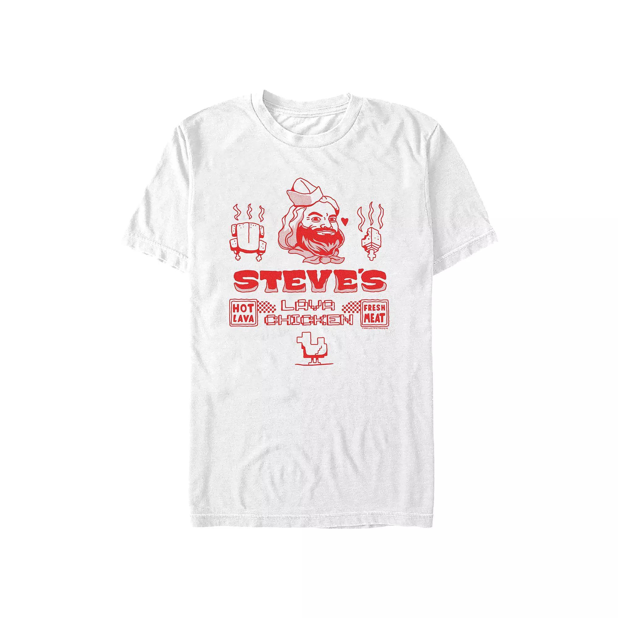 Big & Tall Minecraft Movie Steve's Lava Chicken Graphic Tee, Men's, Size: 5XL, White Product Image
