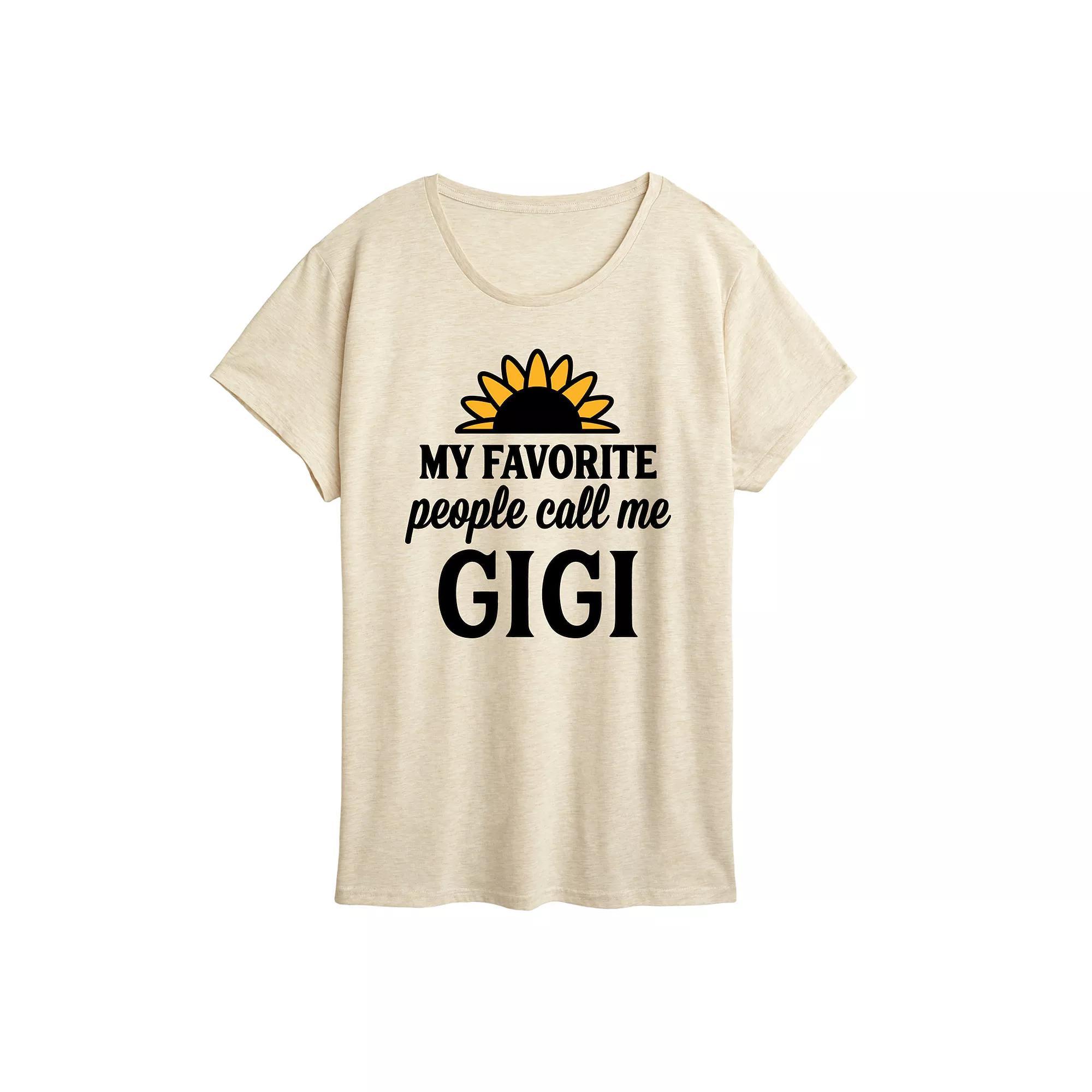 Womens Favorite People Call Me Gigi Graphic Tee Product Image