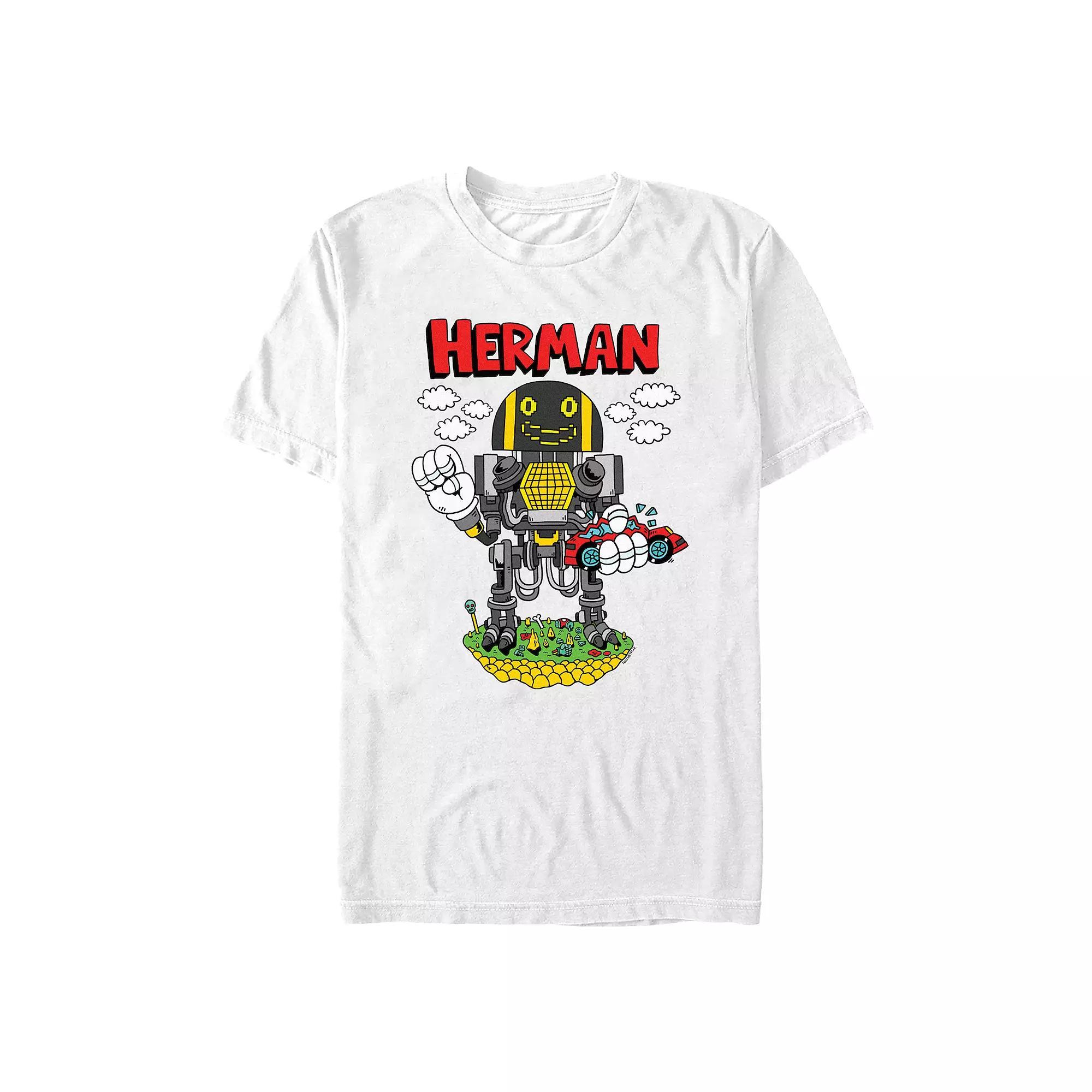 Big & Tall The Electric State Herman Playing Graphic Tee, Men's, Size: 3XL Tall, White Product Image
