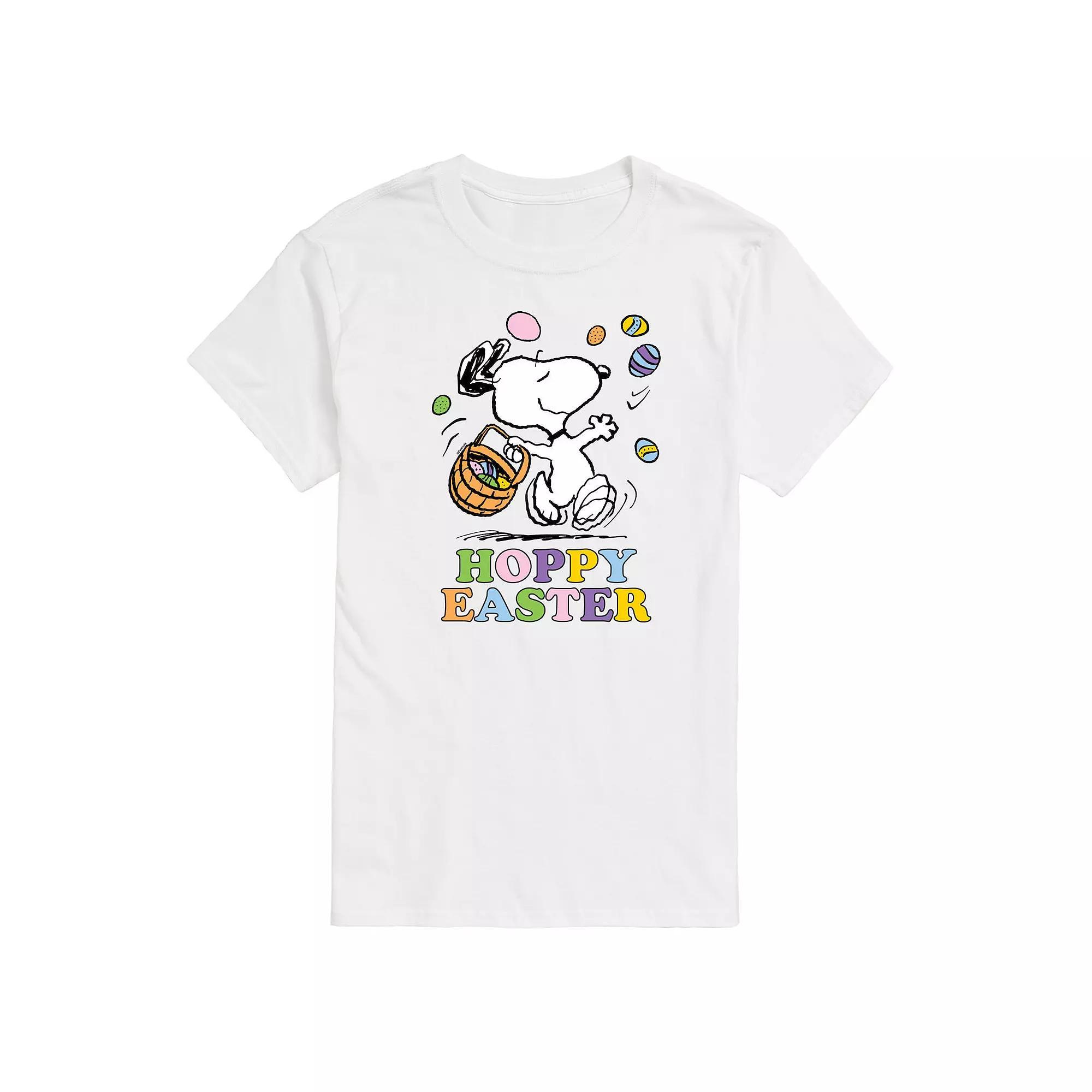 Mens Peanuts Hoppy Easter Graphic Tee Ivory Product Image