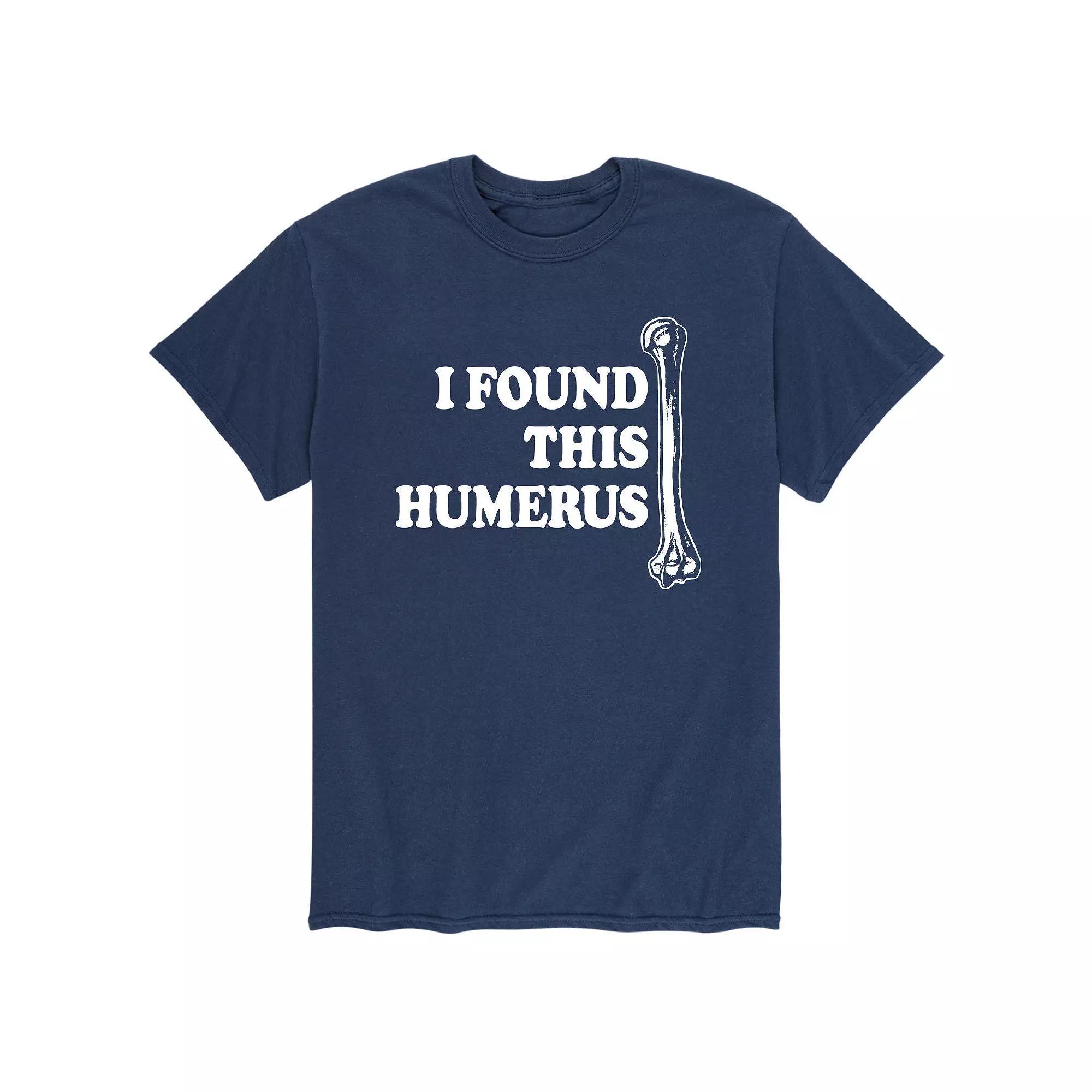 Mens I Found This Humerus Tee Red Product Image